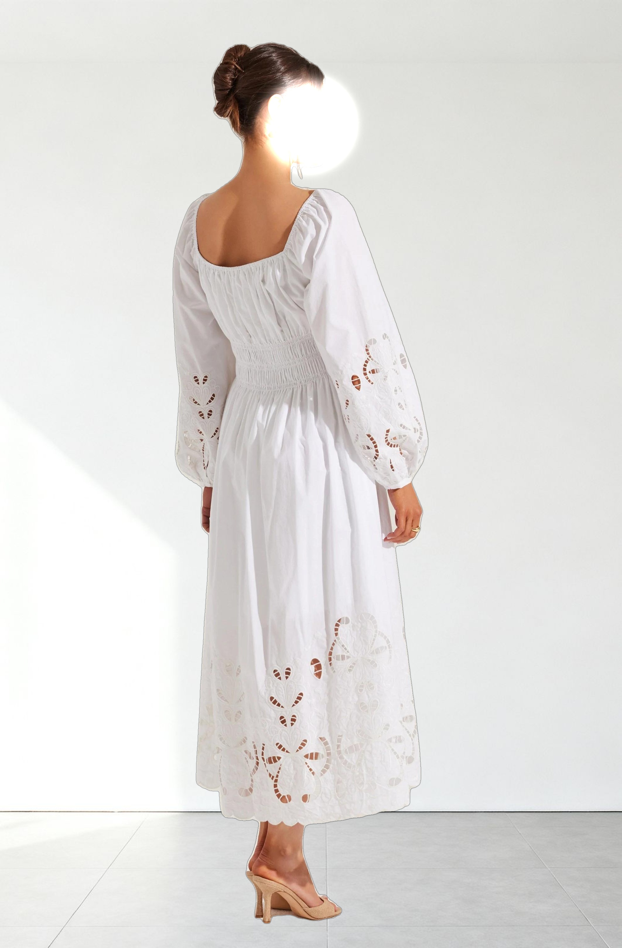 Wisnia Eyelet Embroidered Dress