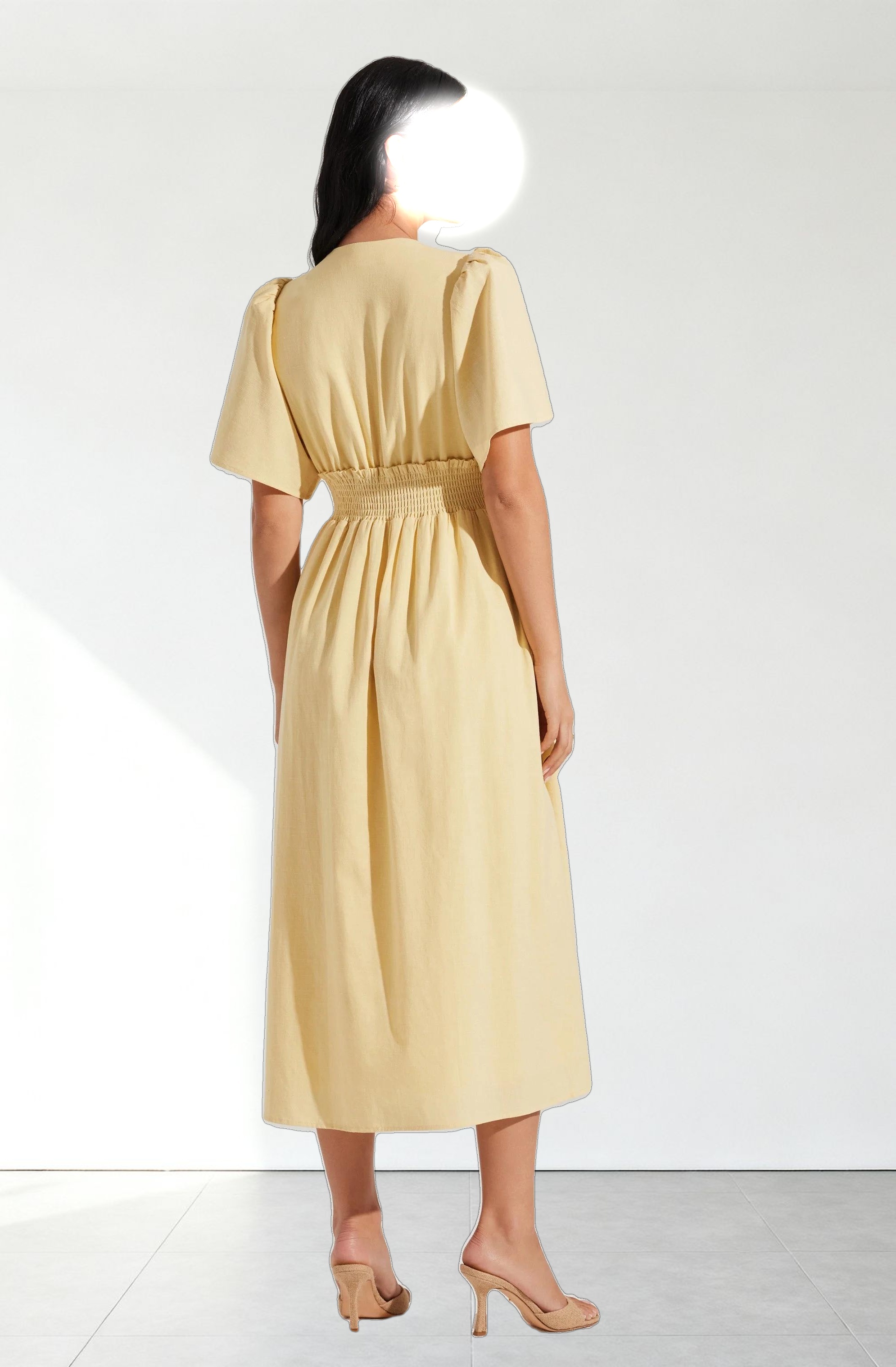 Hadleigh Scallop Trim Midi Dress