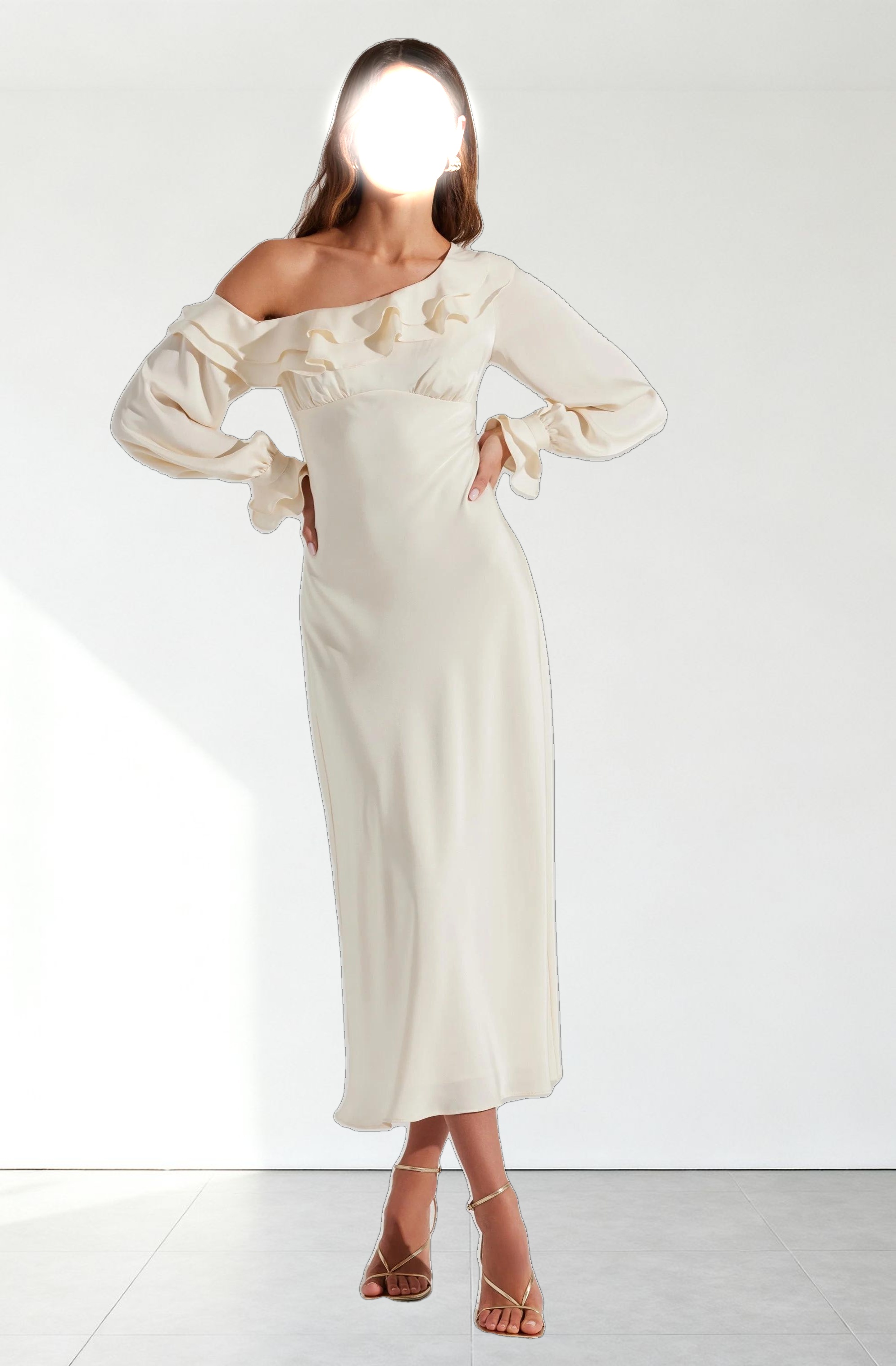 Coraline Satin Midi Dress