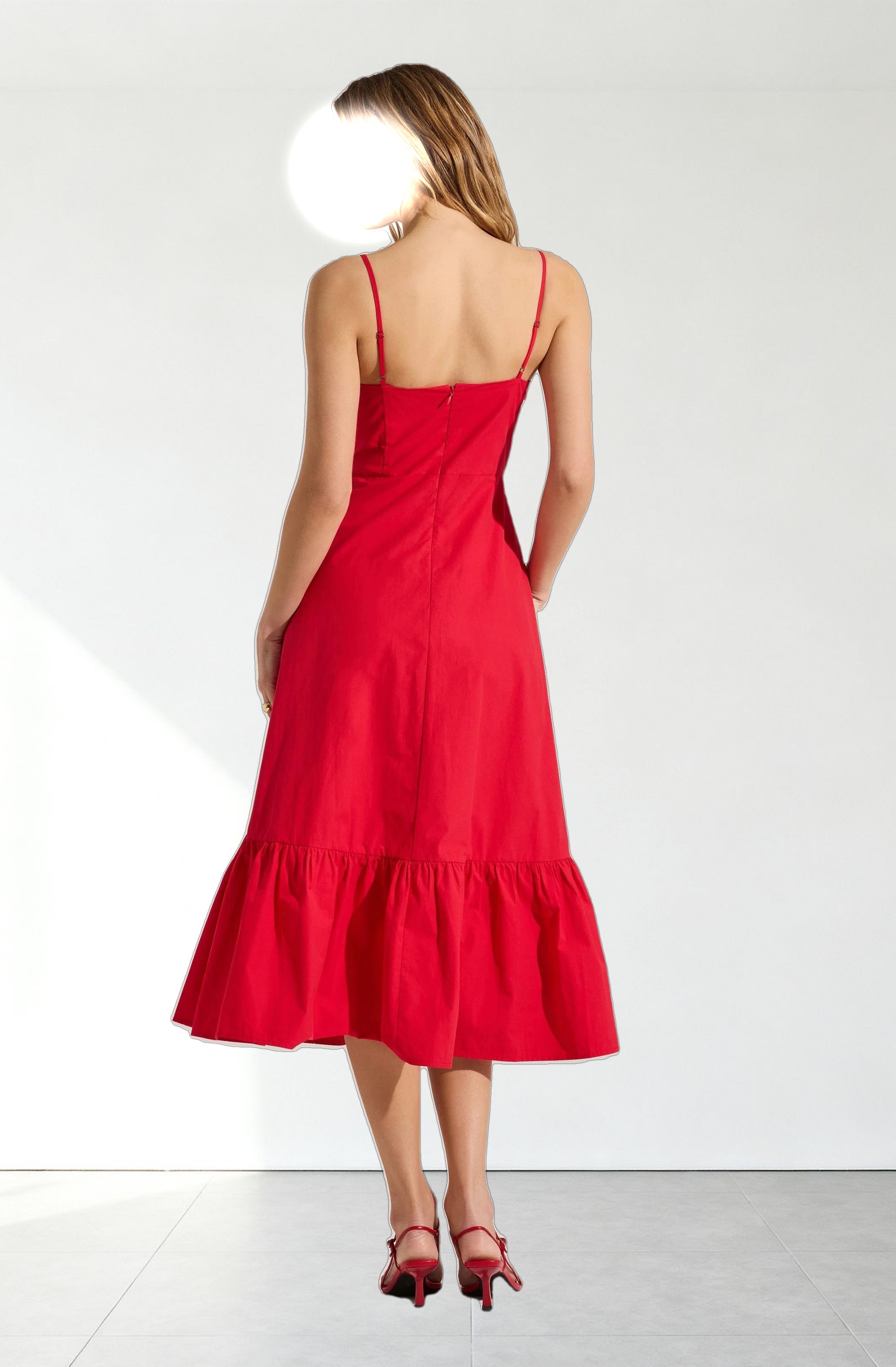 Asymmetrical Bow Midi Dress