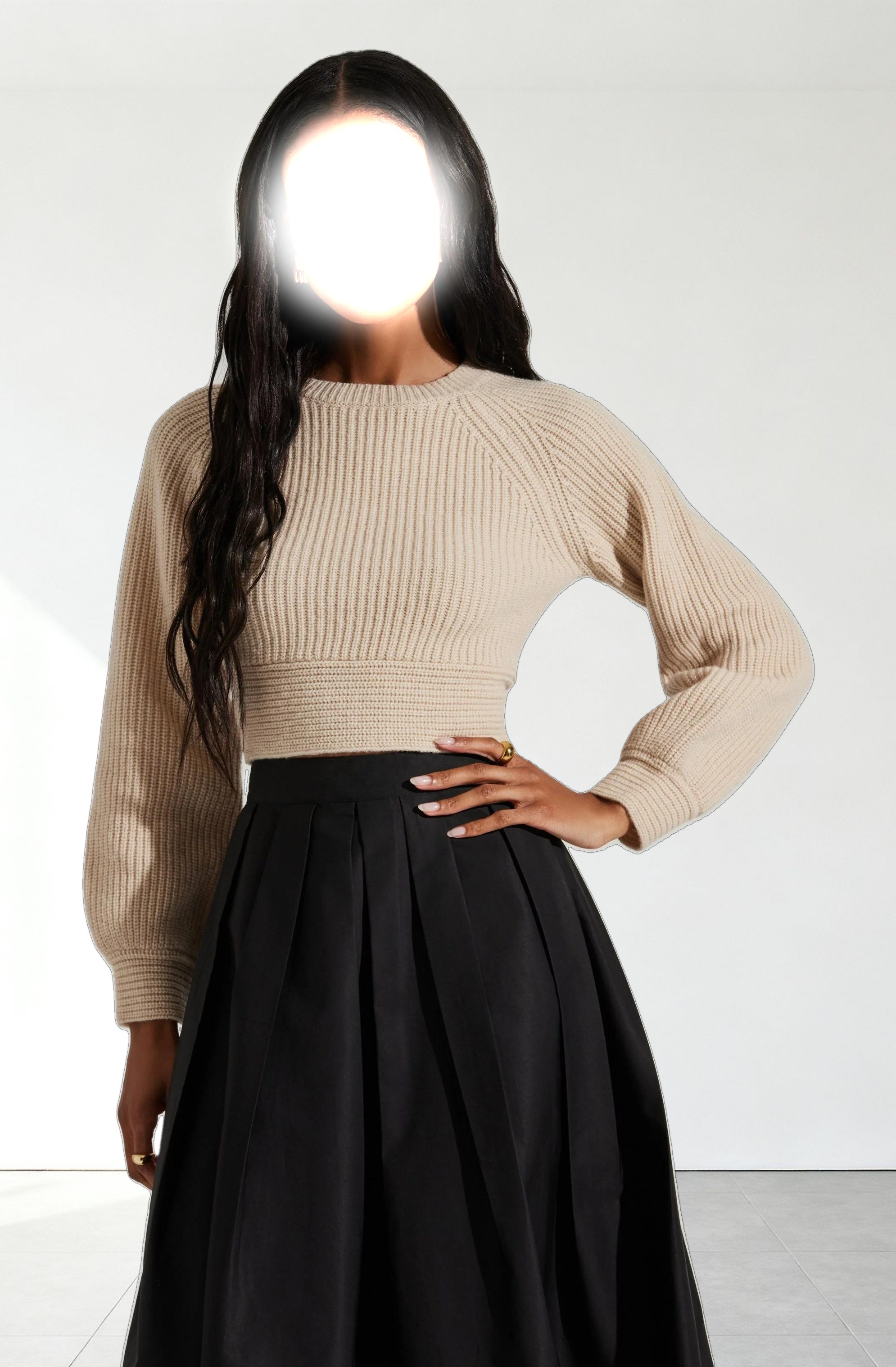 Eila Contrast Bow Back Sweater