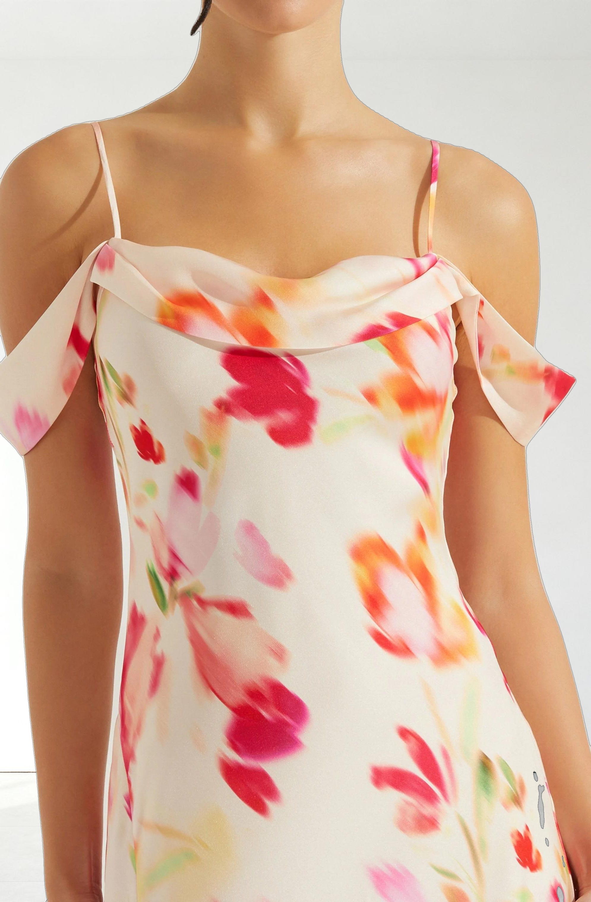 Kitura Cold Shoulder Maxi Dress