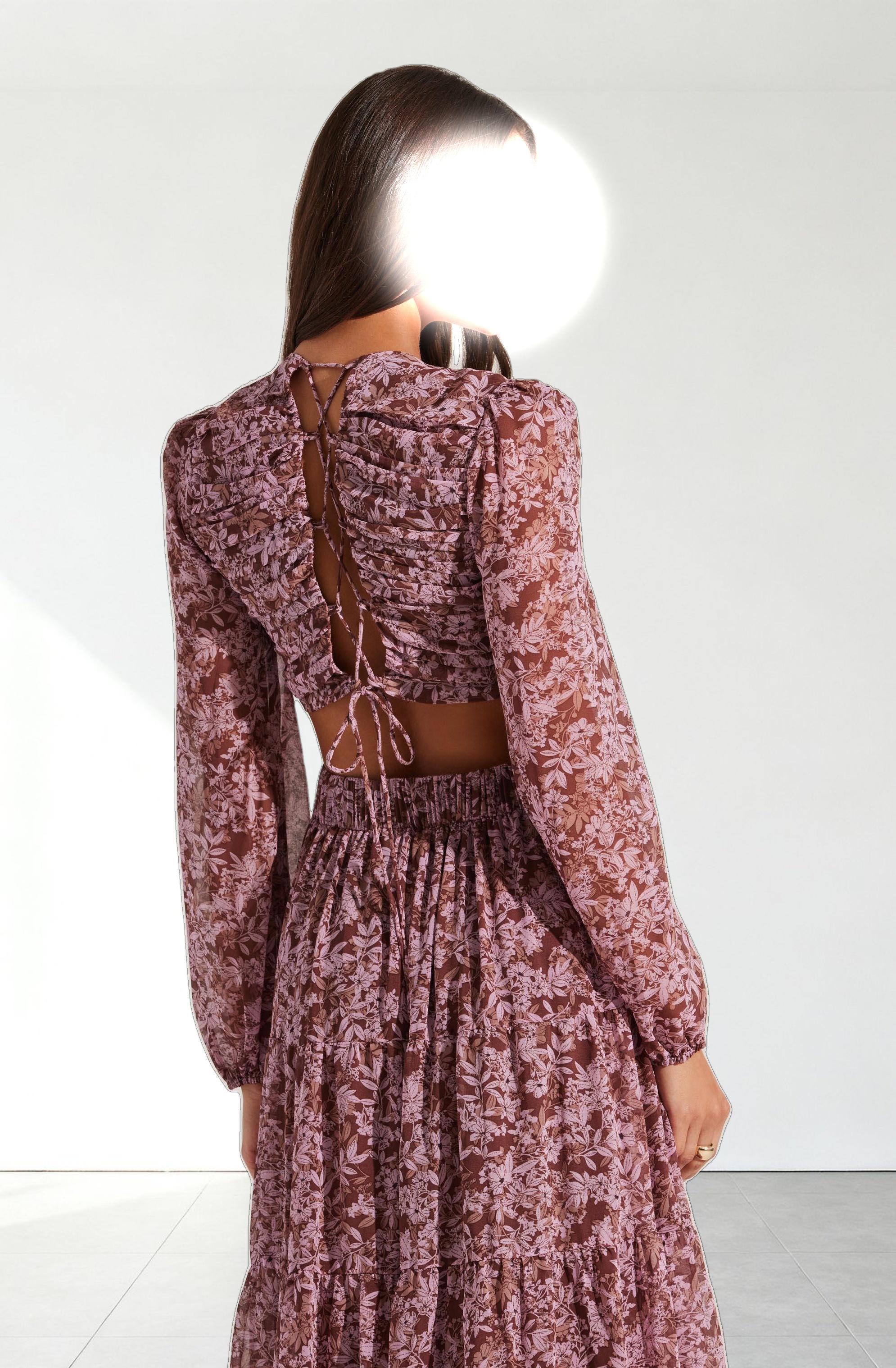 V-Neck Cutout Midi Dress