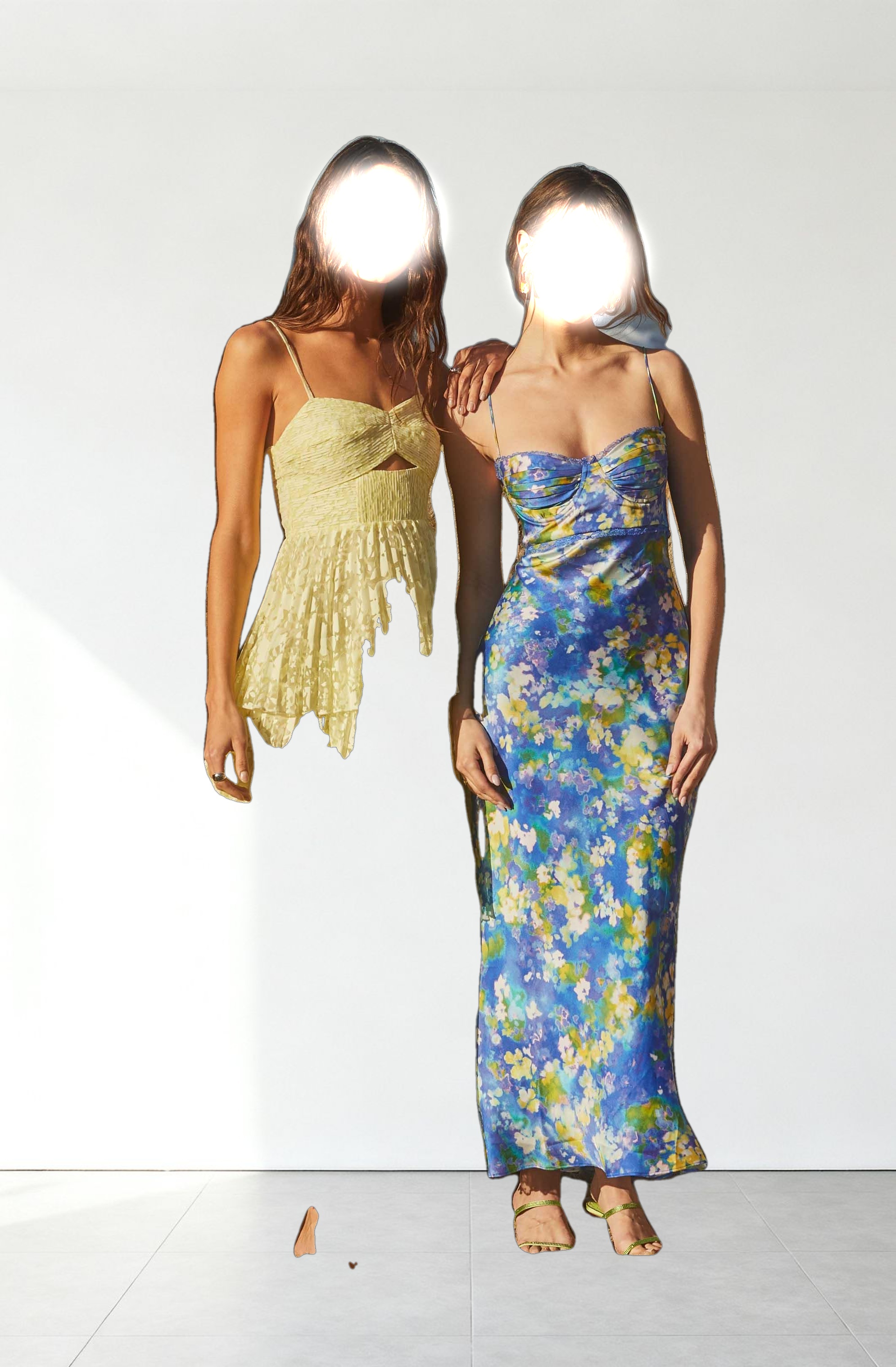 Florianne Floral Satin Maxi Dress