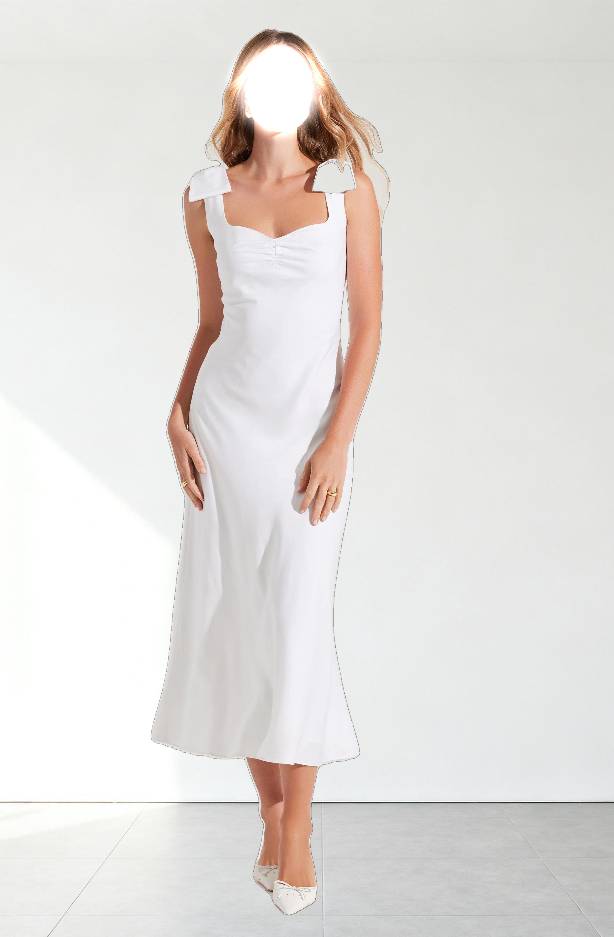 Kateleya Bow Detail Midi Dress