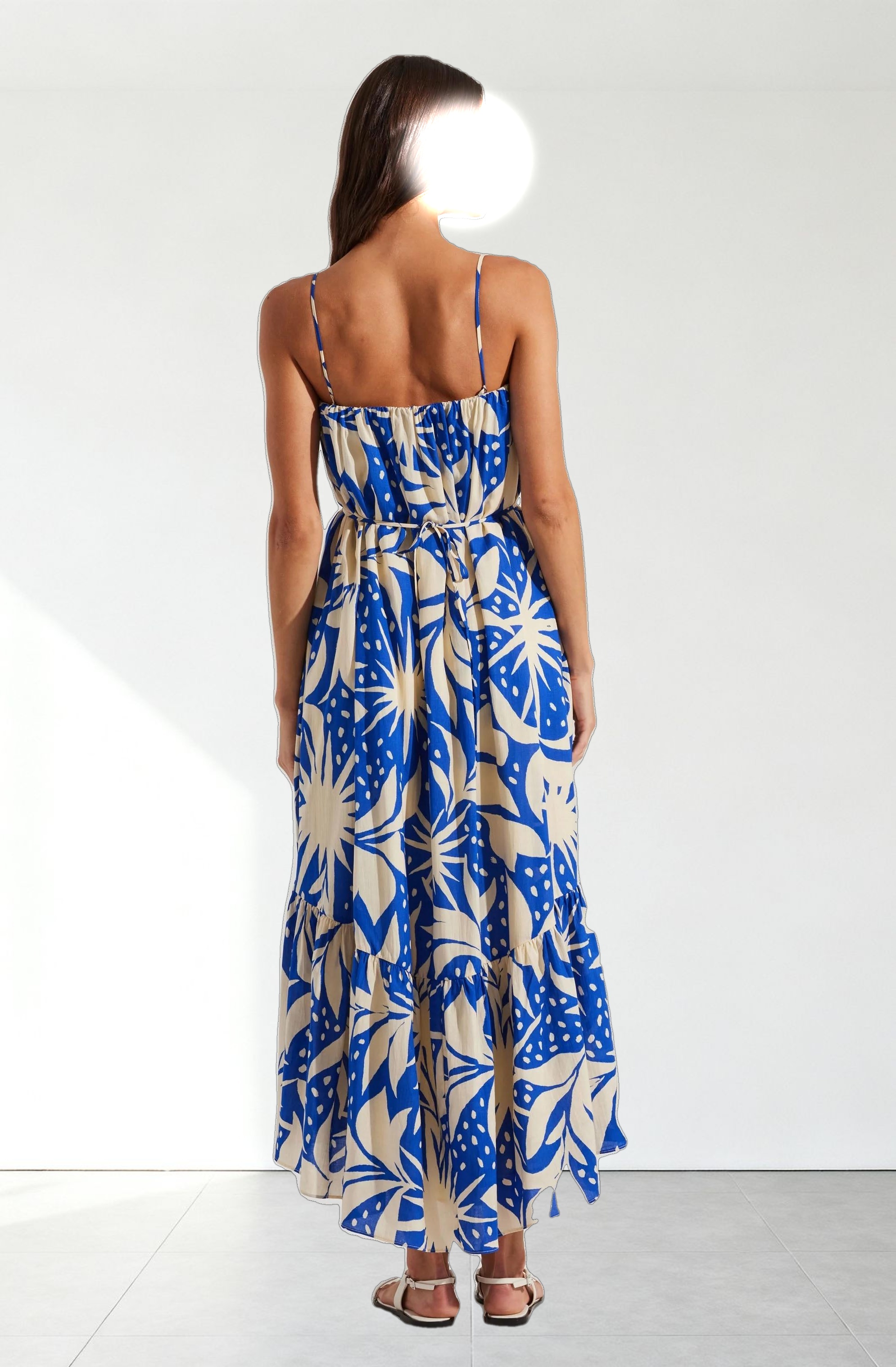 Sarina Linen-Blend Maxi Dress