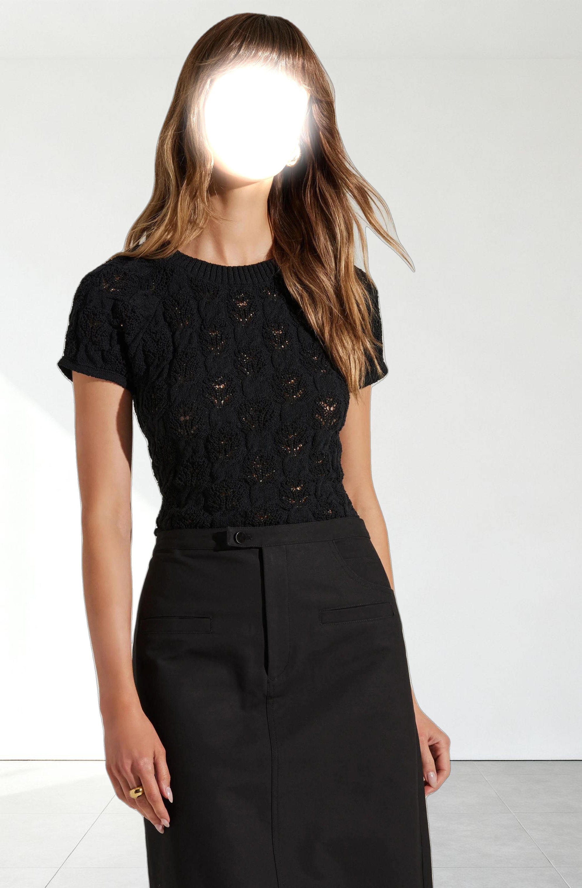 Alda Cropped Sweater Top