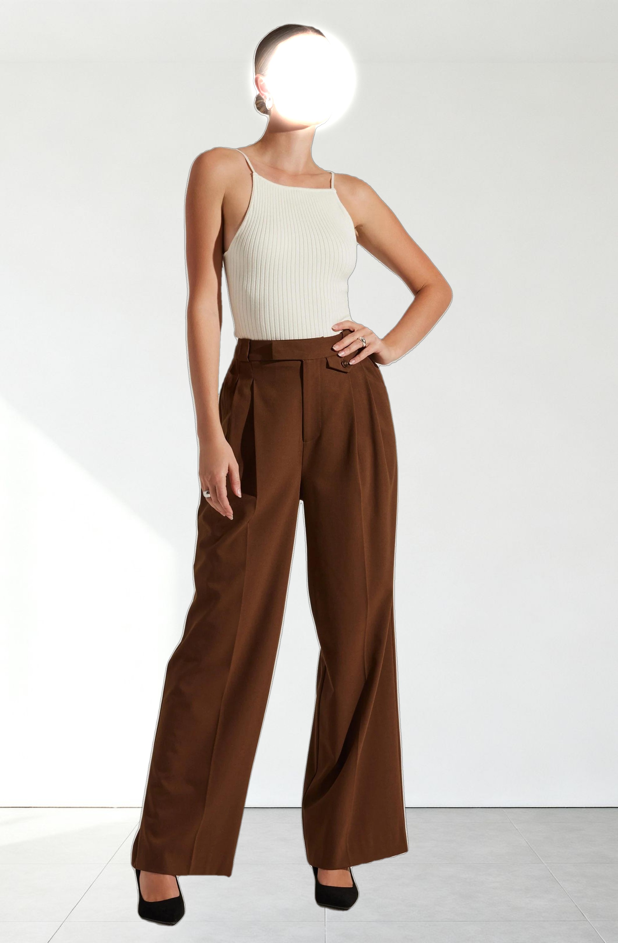 Jenini Ribbed High Neck Sweater