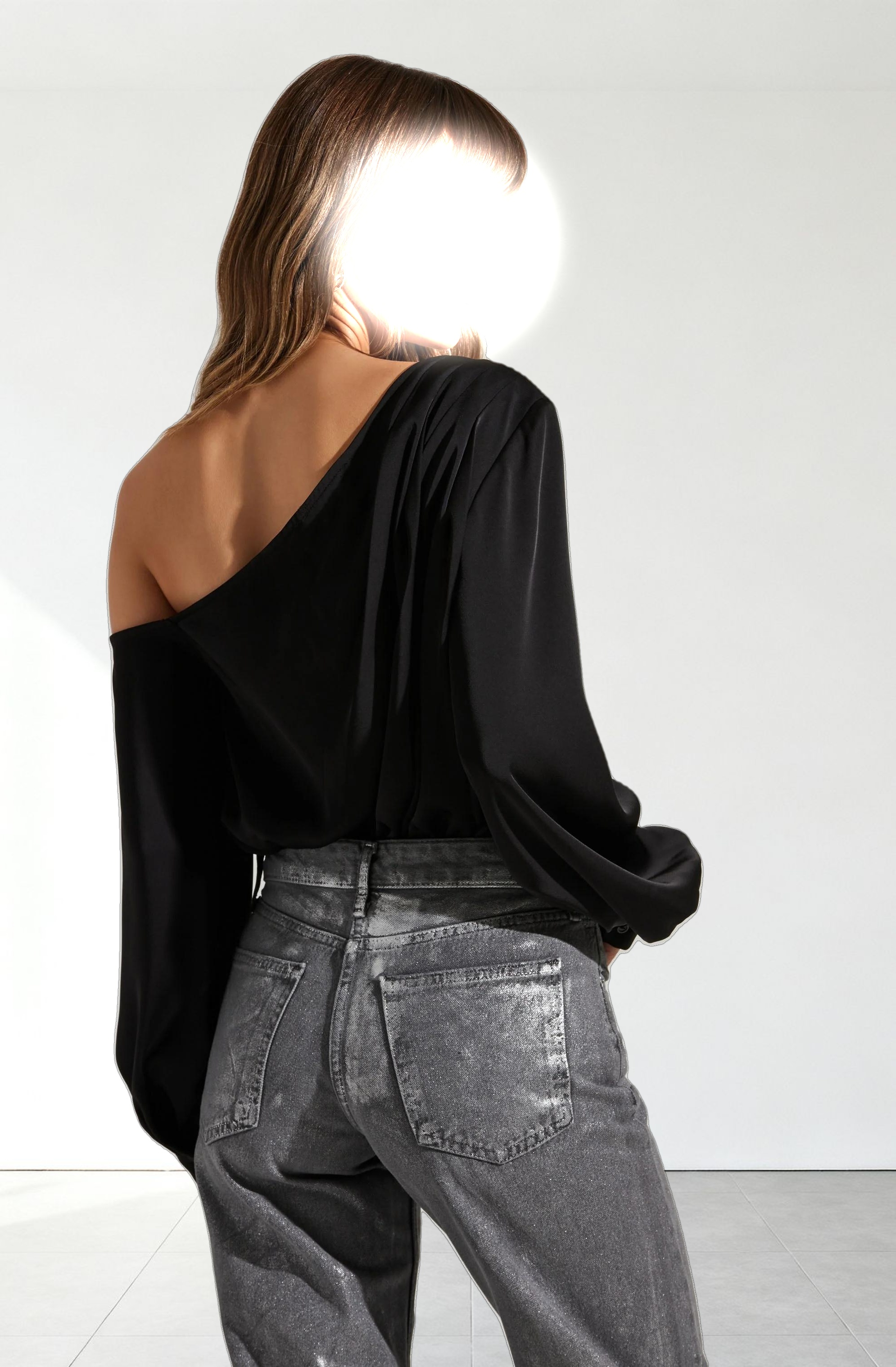 Nieves Satin One Shoulder Top