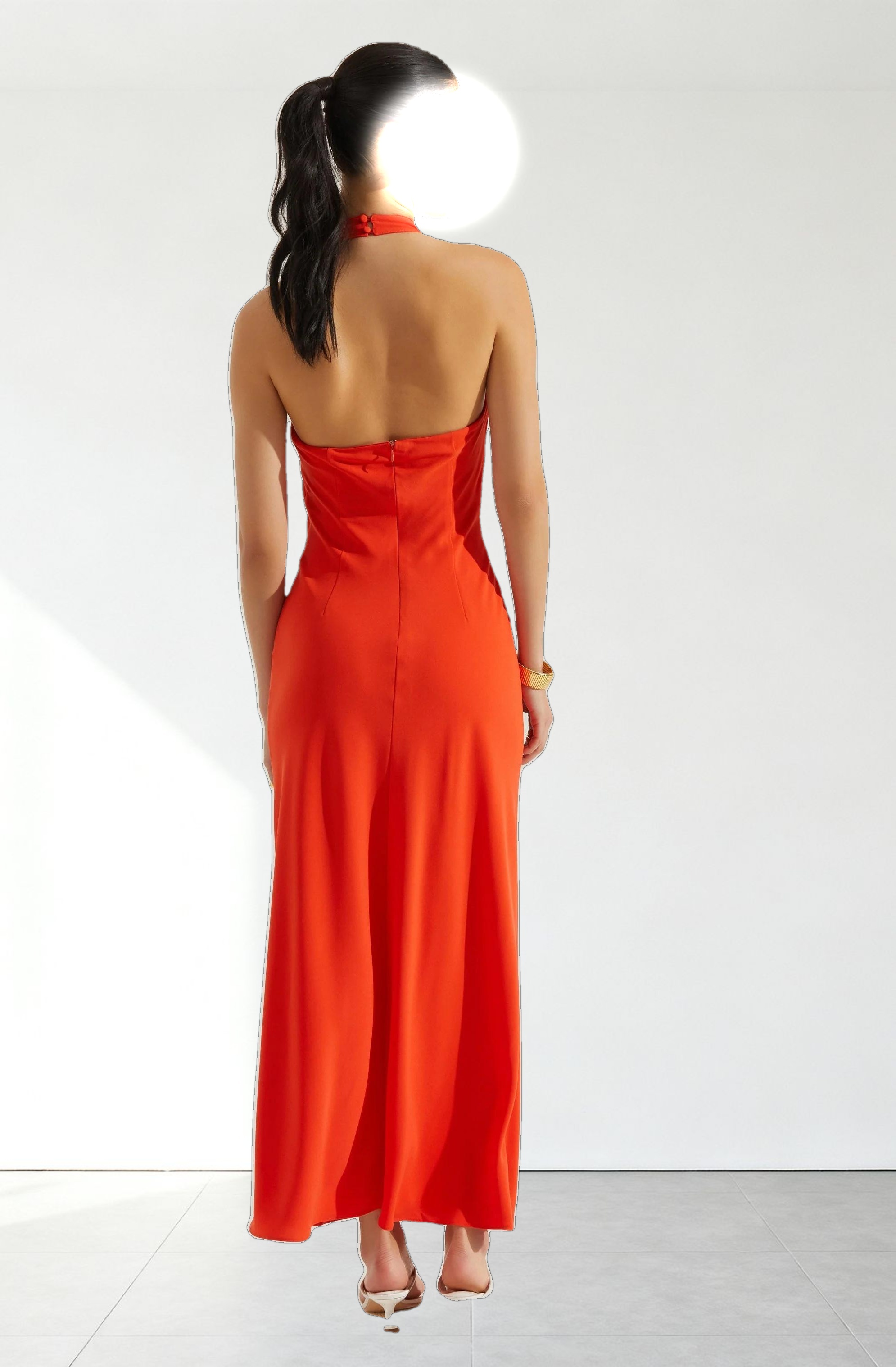 Dalisay Cowl Neck Halter Dress