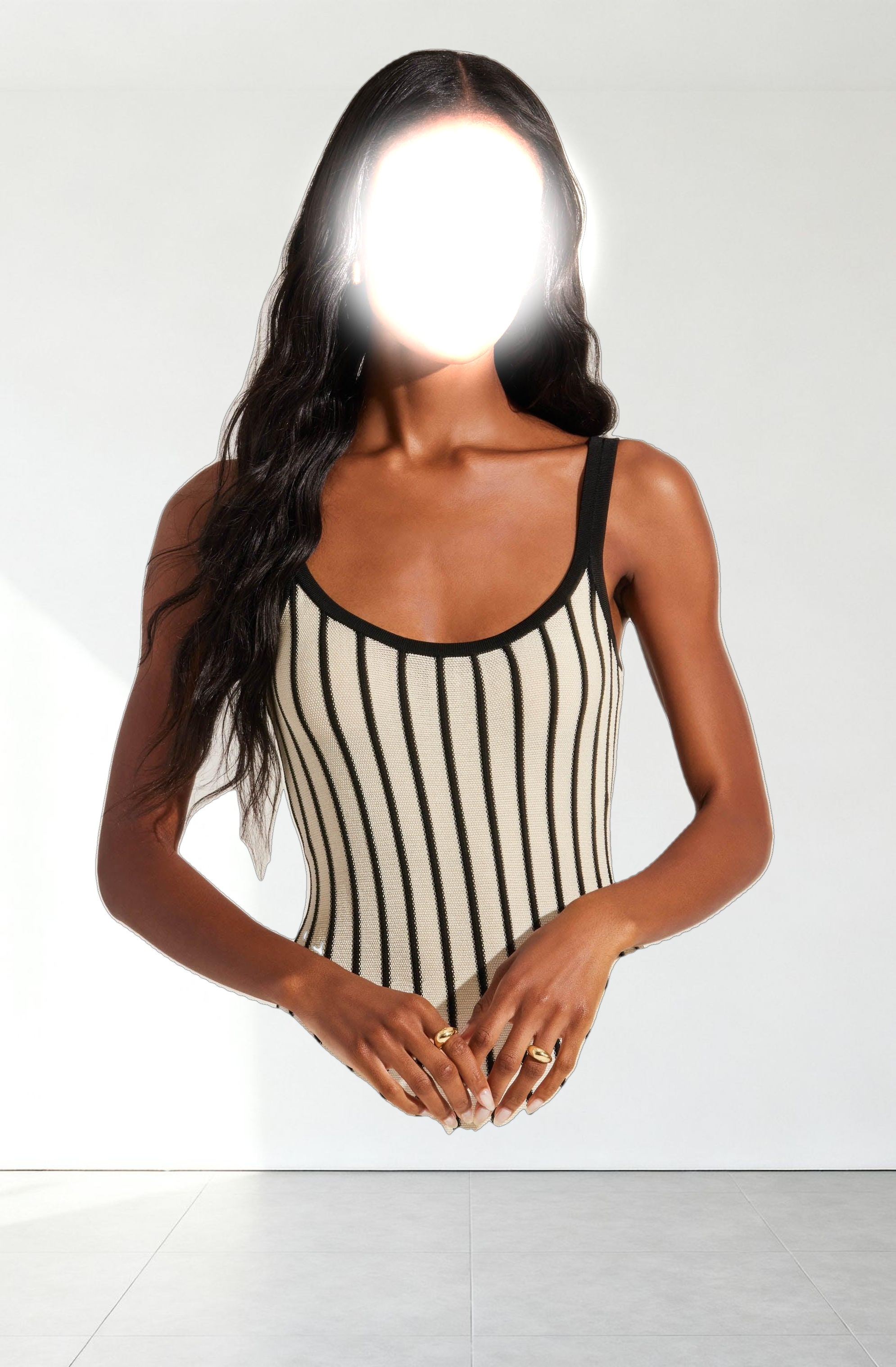 Irecia Stripe Sweater Midi Dress