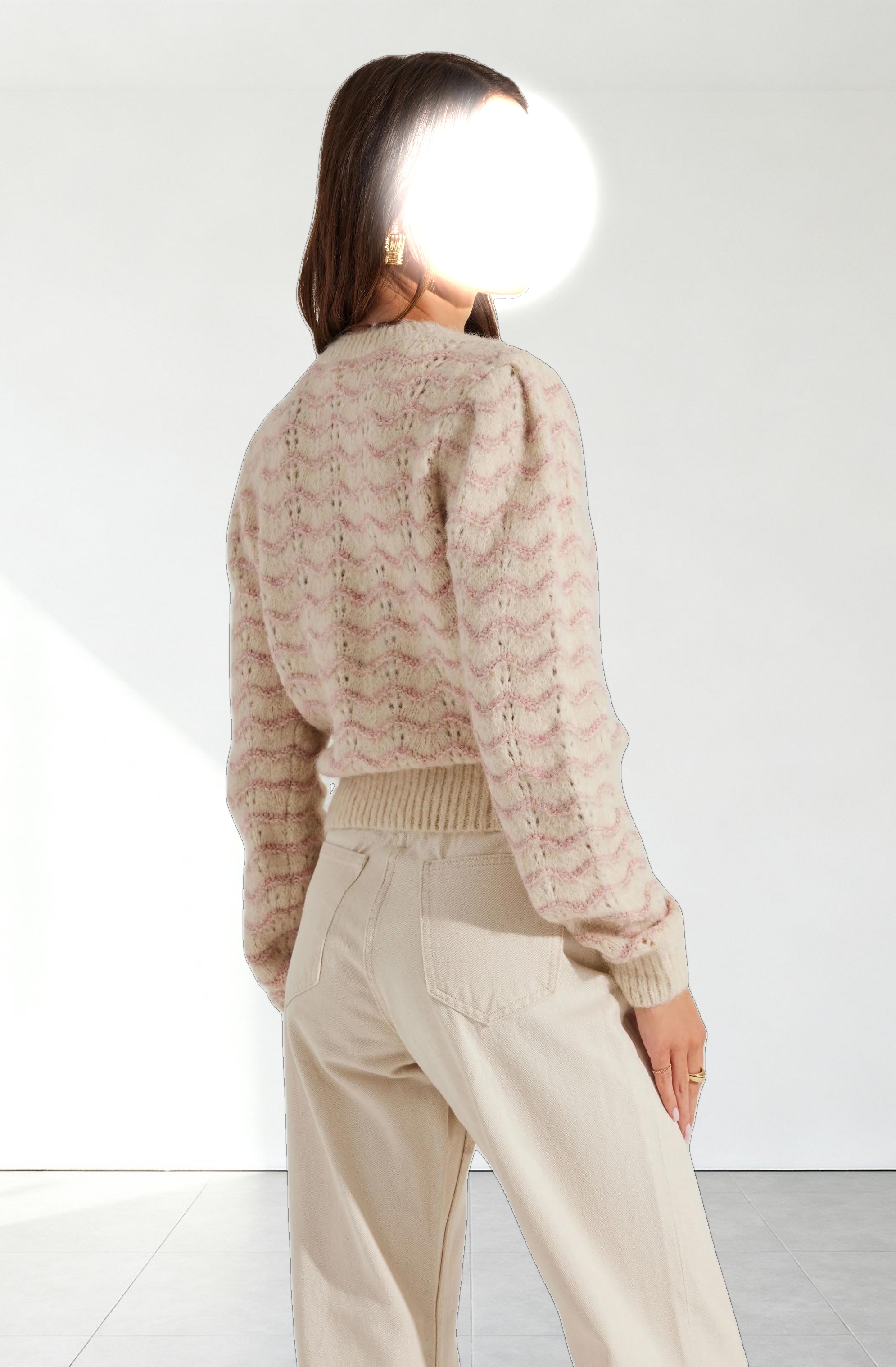 Jaylani Striped Pointelle Sweater