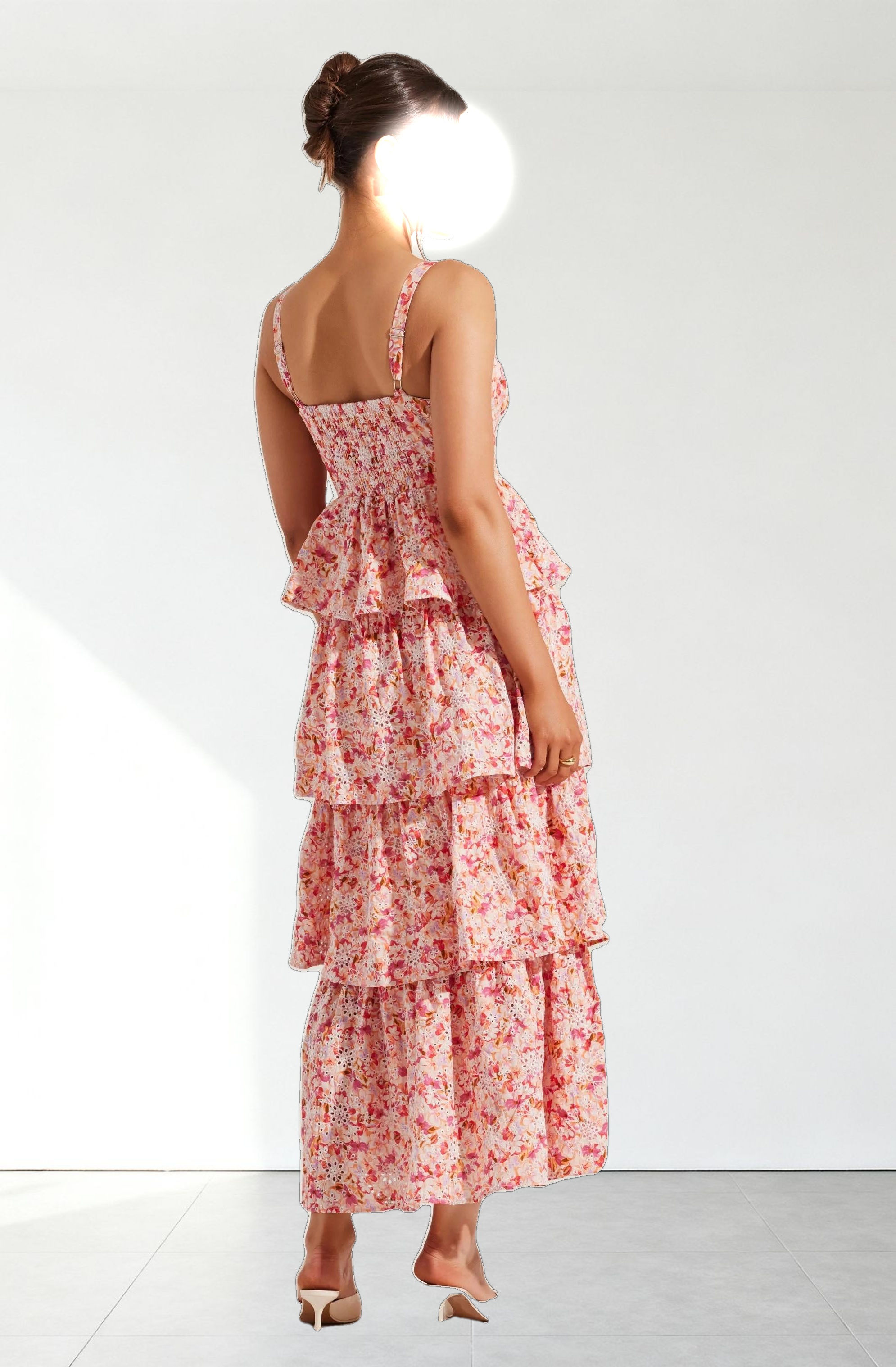 Midsummer Eyelet Tiered Maxi Dress