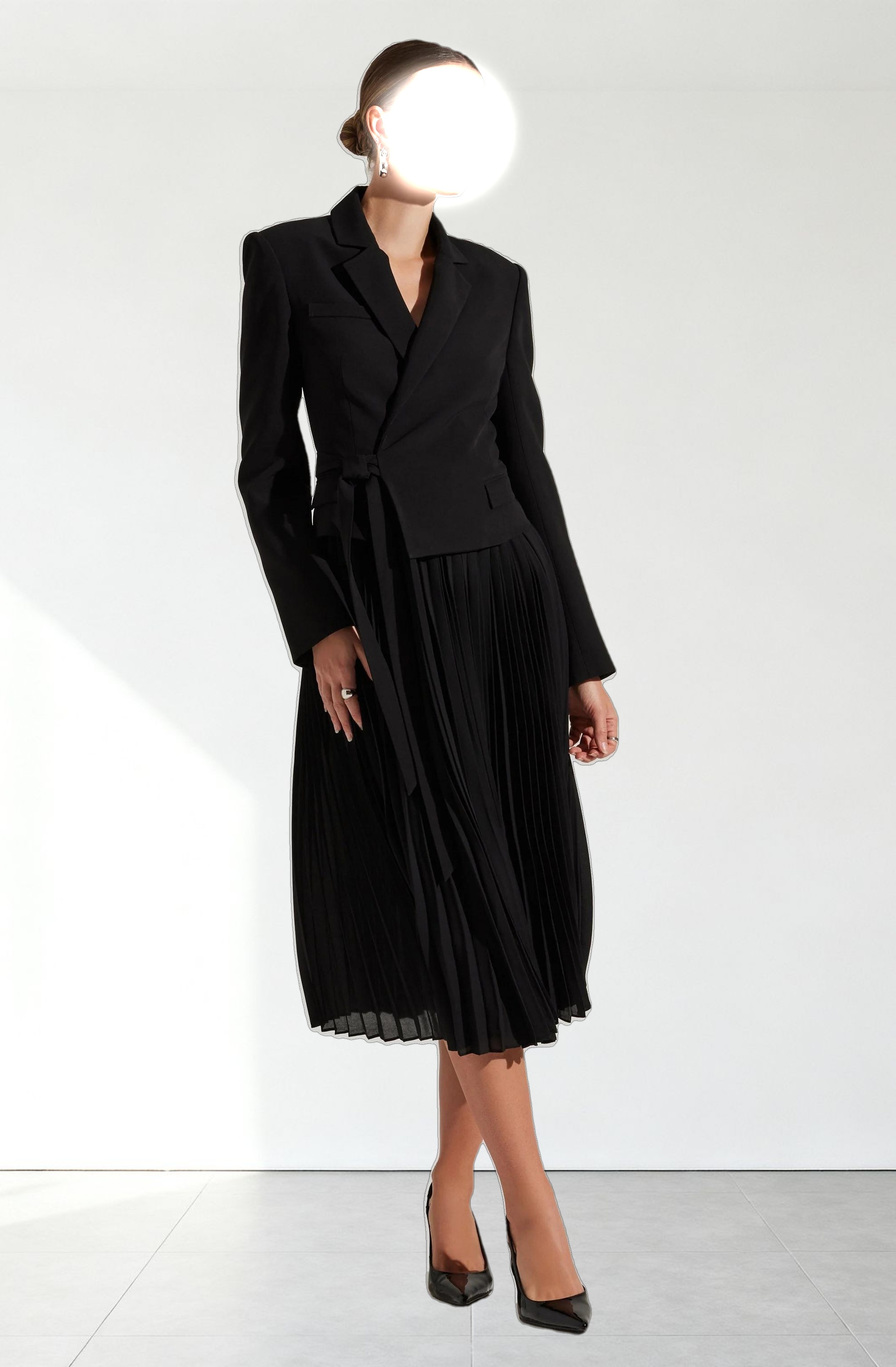 Sekani Mixed Media Wrap Dress