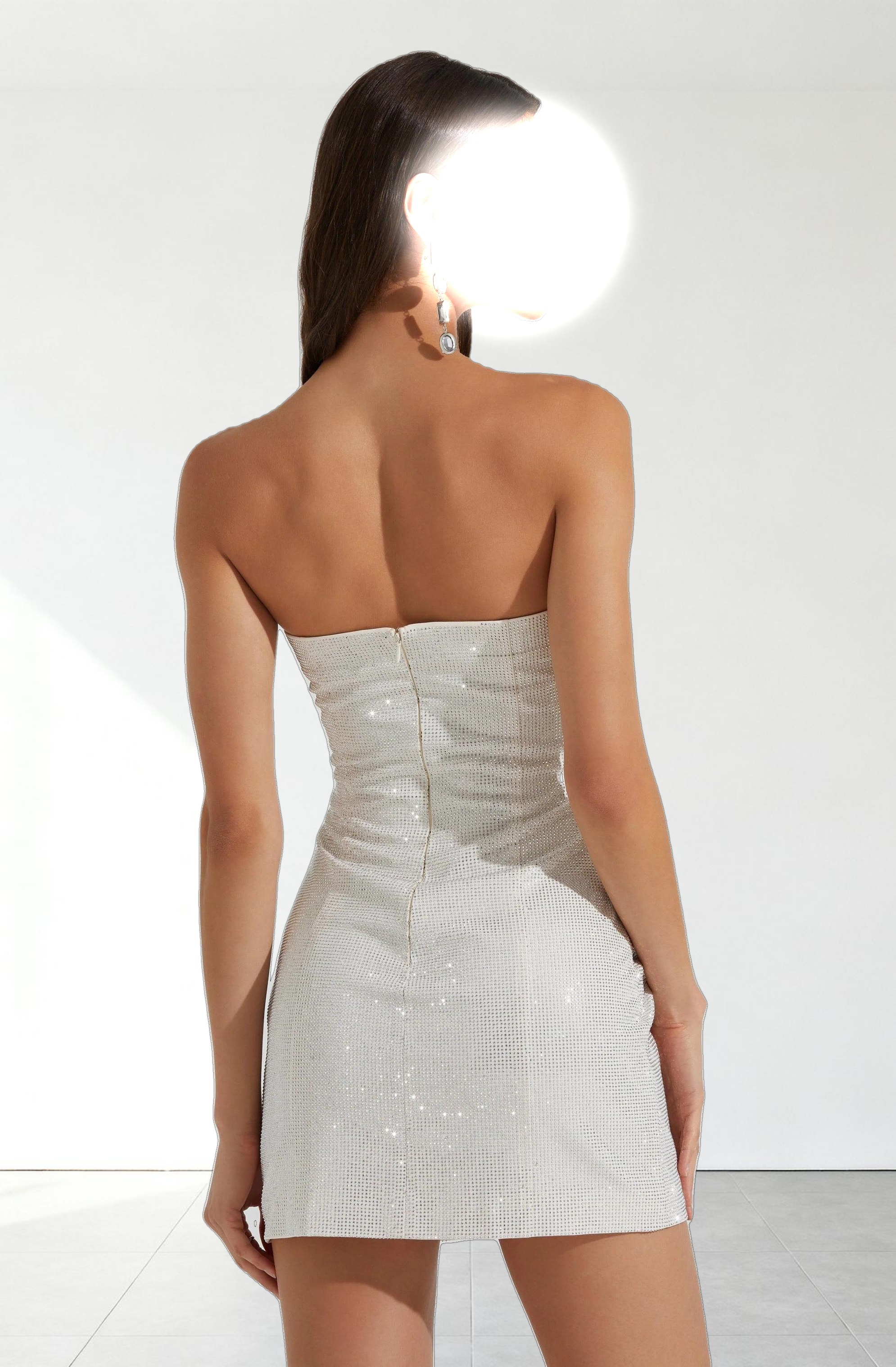 Mira Rhinestone Mini Dress