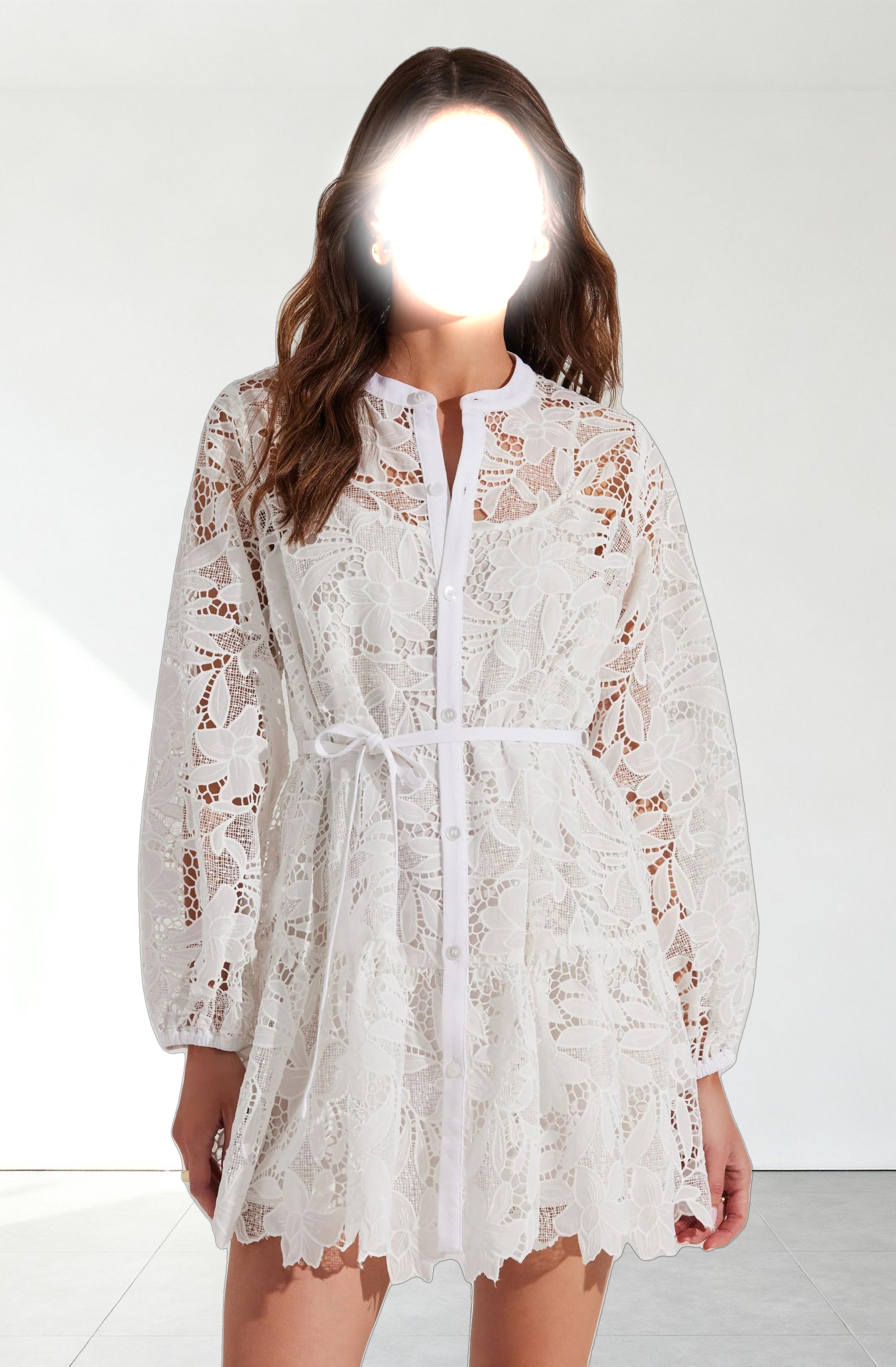 Celie Crochet Lace Mini Dress