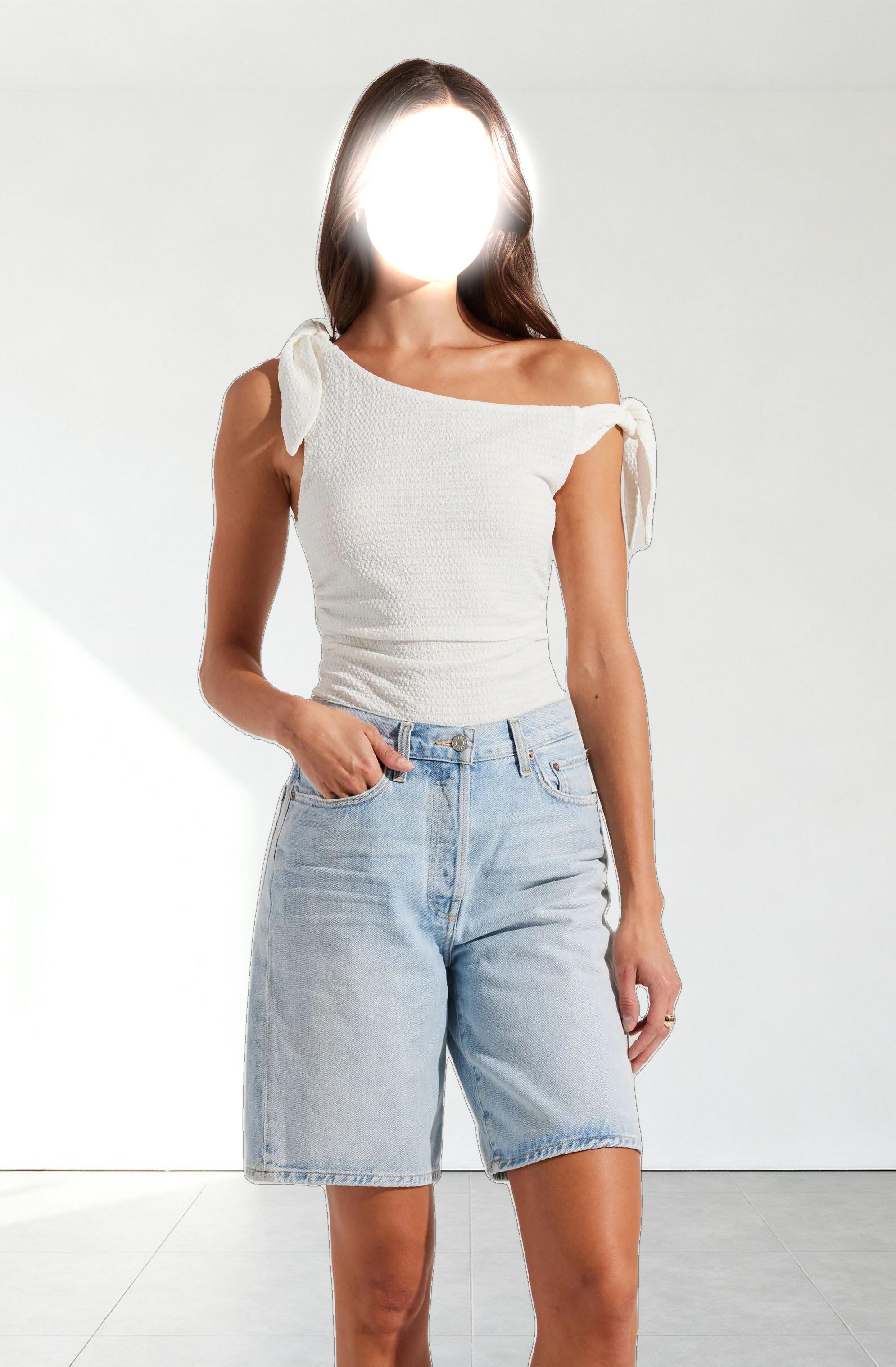 Lora Textured Off Shoulder Top