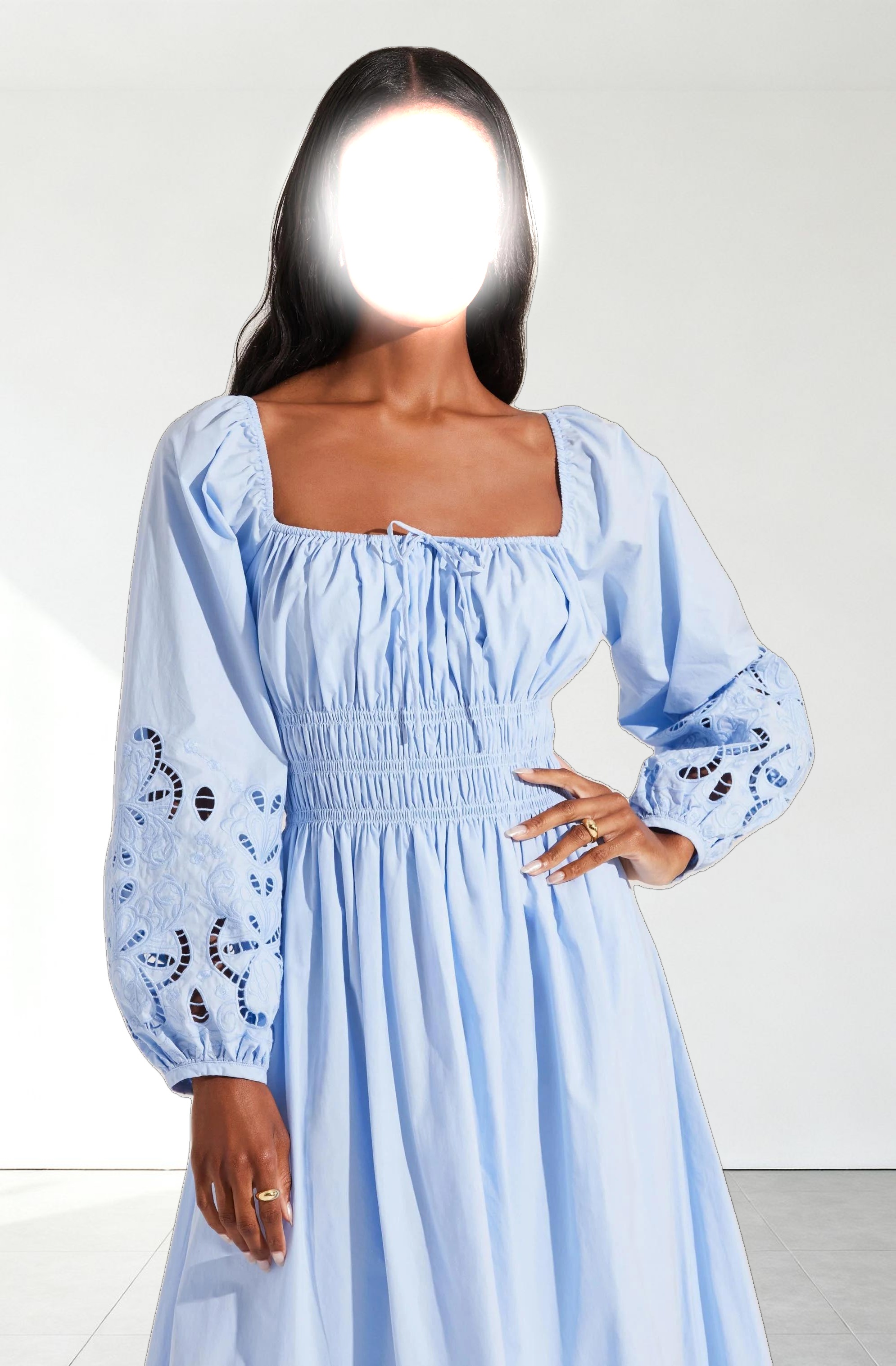 Wisnia Eyelet Embroidered Dress