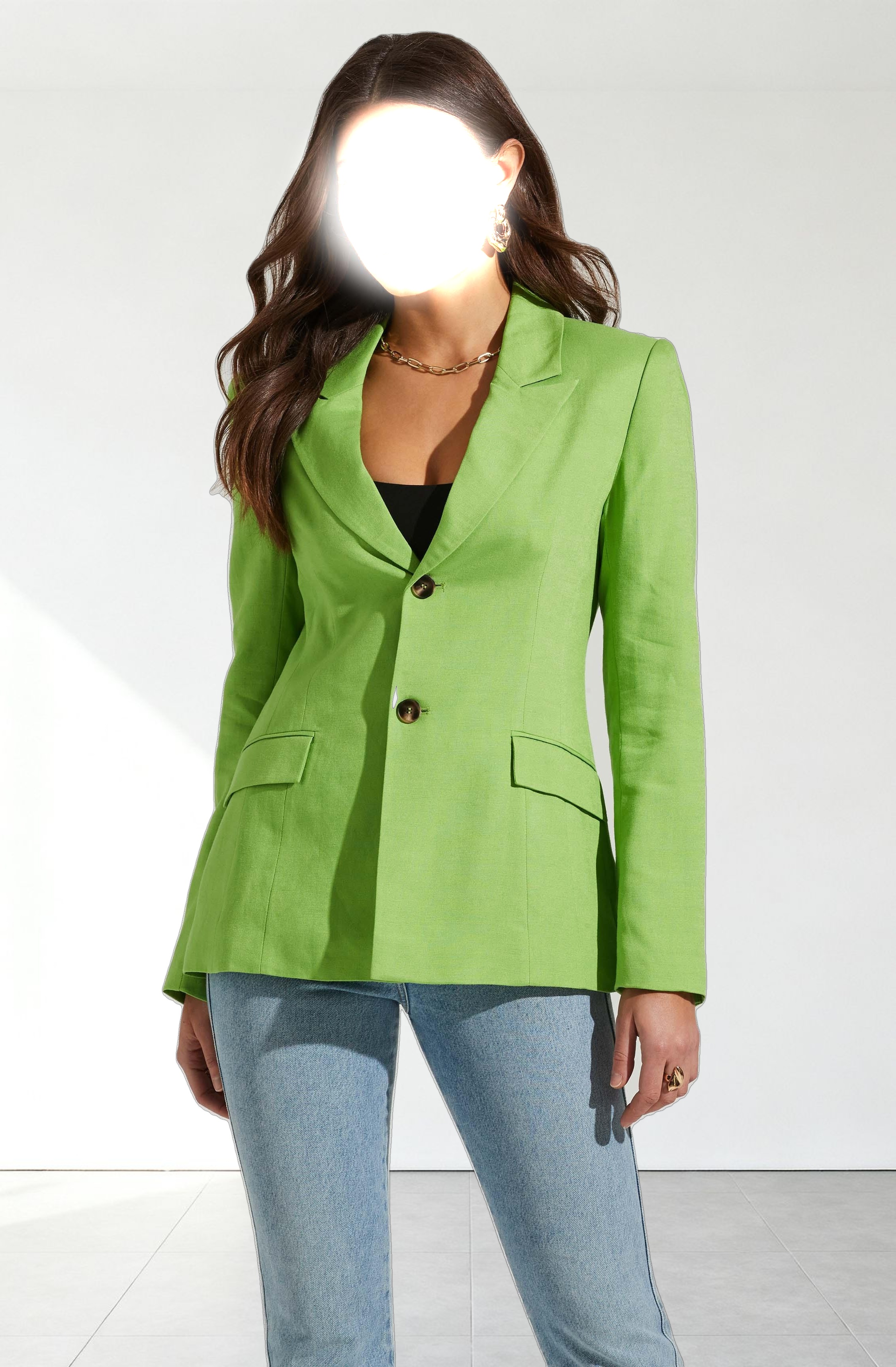 Fitted Buttoned Blazer