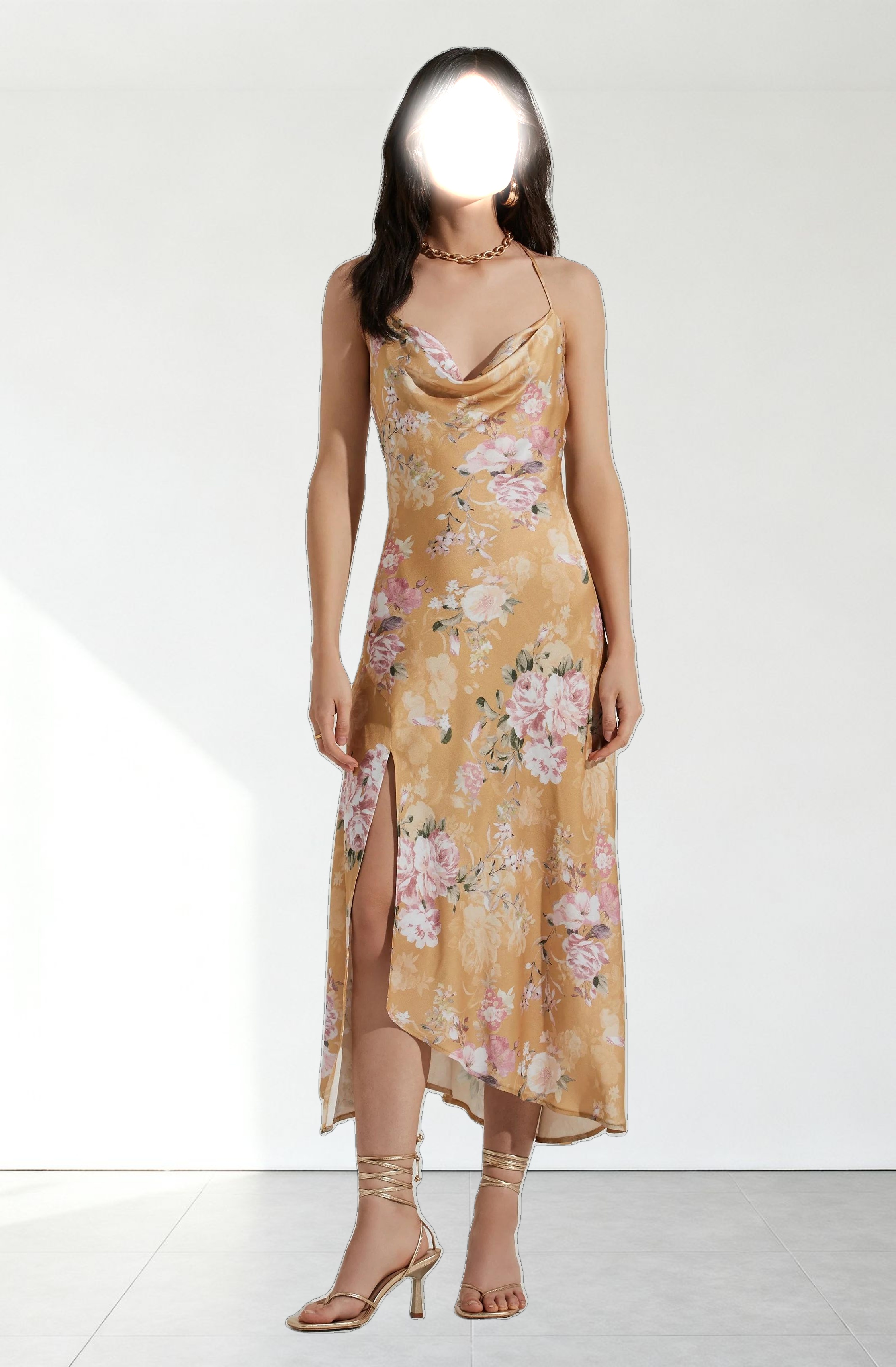 Gaia Floral Midi Dress