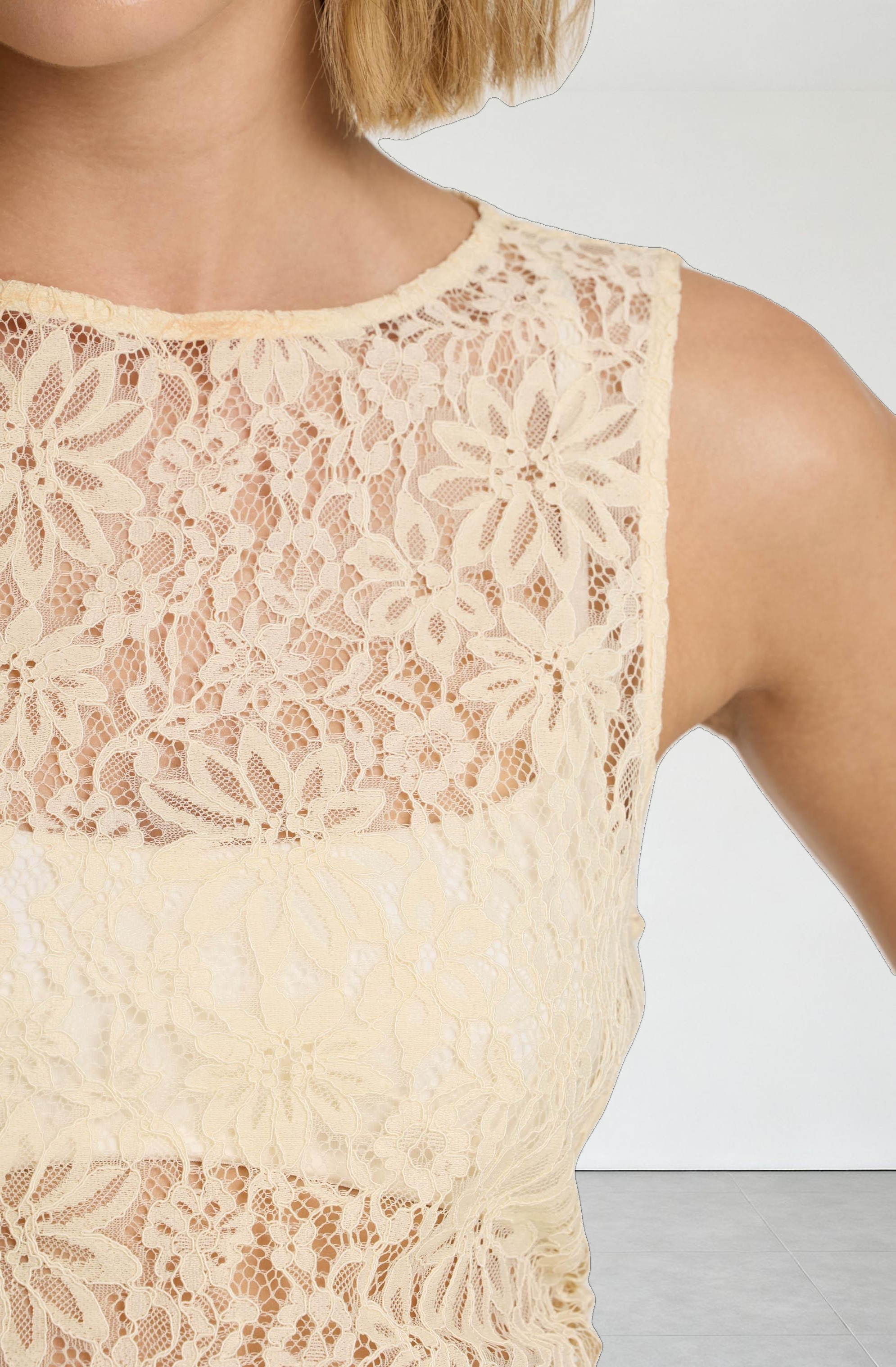 Kairi Lace High Neck Top