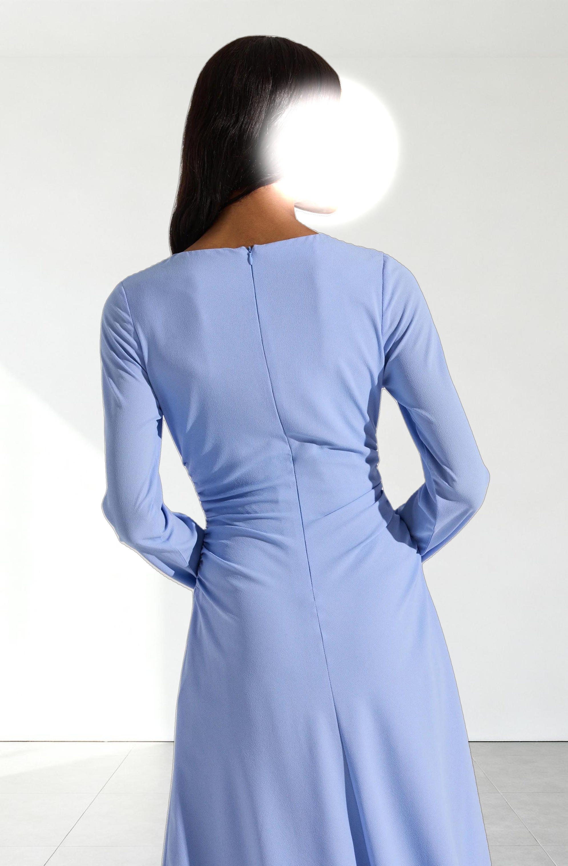 Long Sleeve Asymmetrical Hem Dress