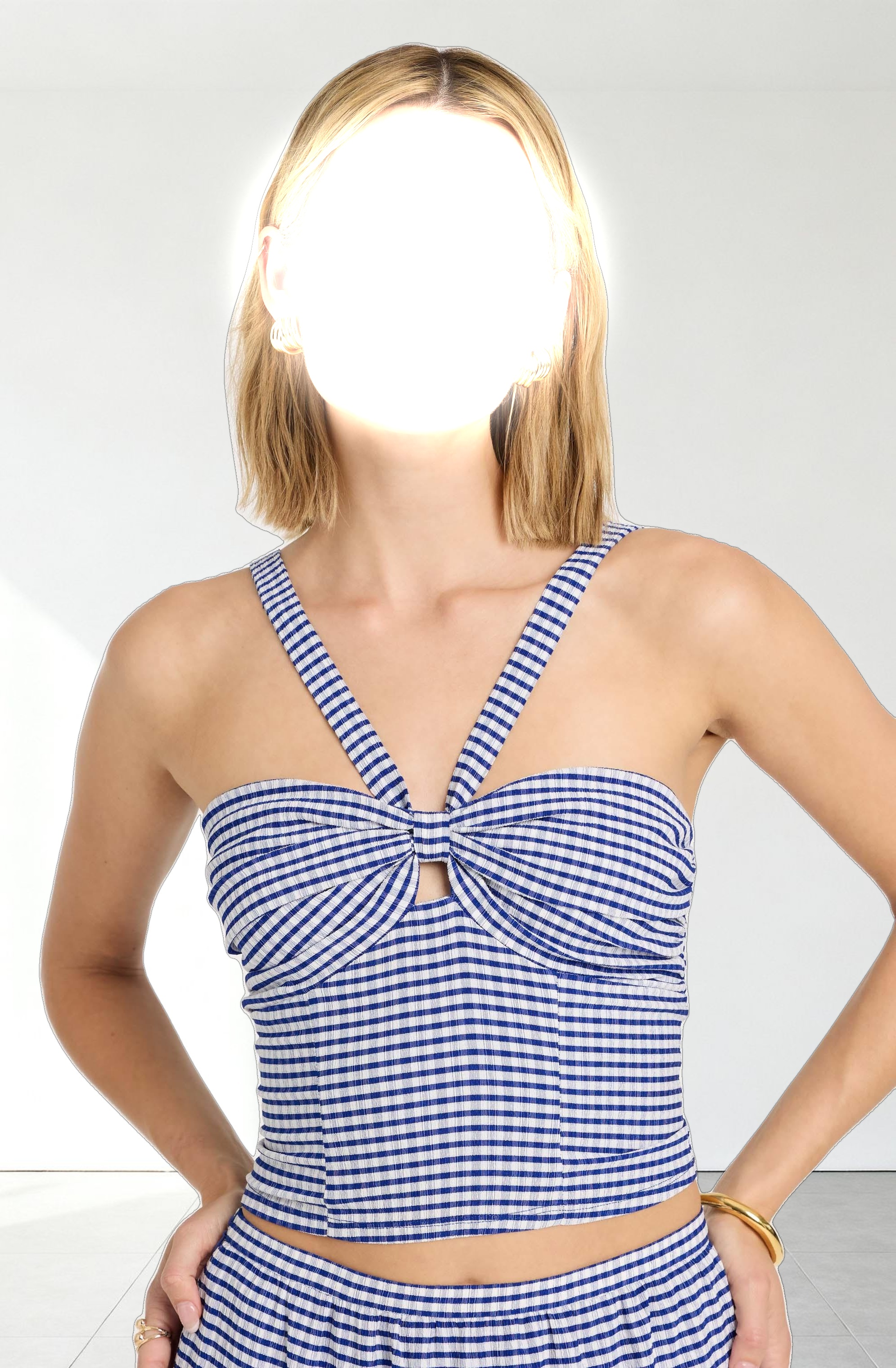 Gingham Sweetheart Crop Top