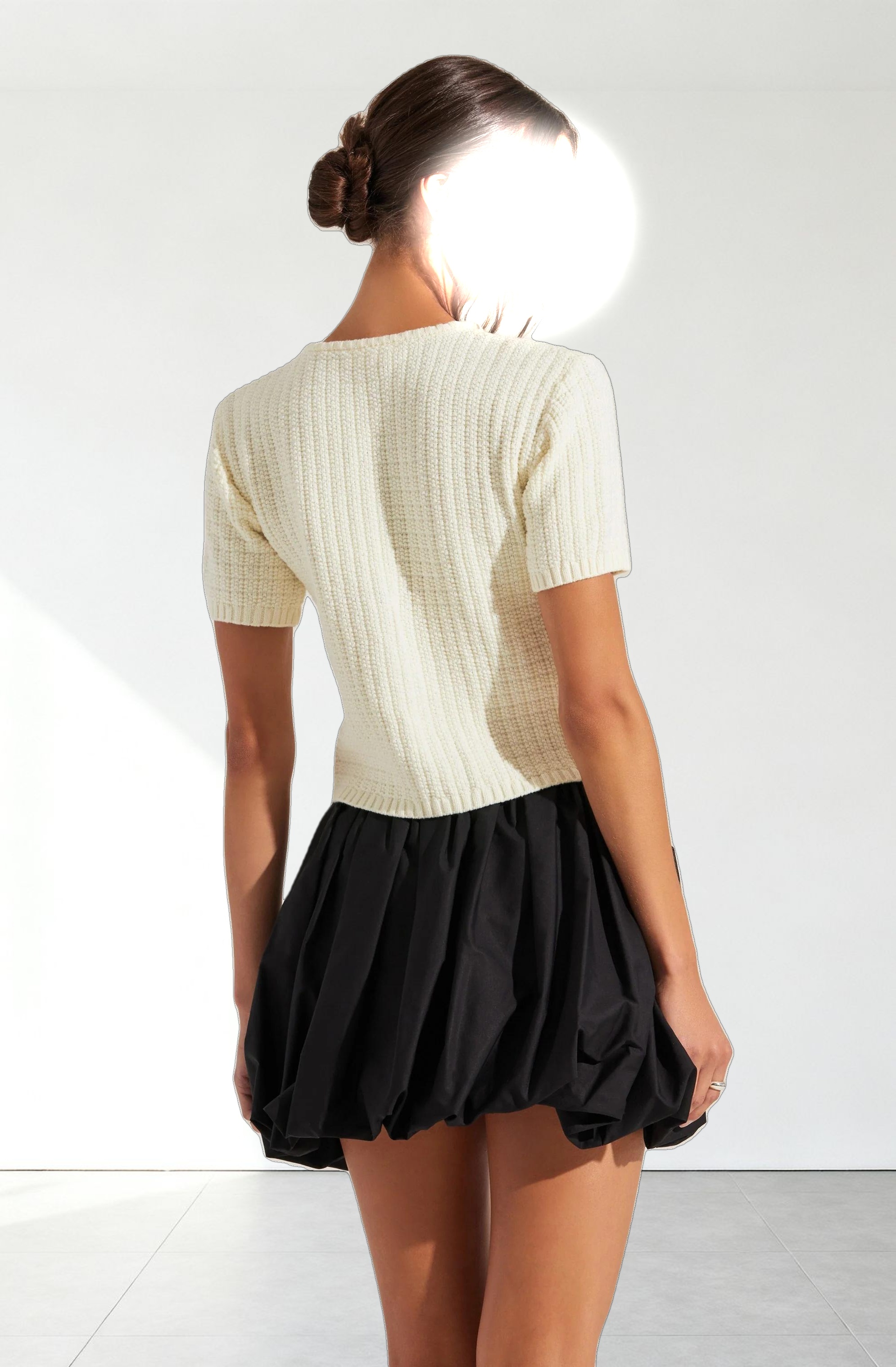 Averie Contrast Bow Cardigan