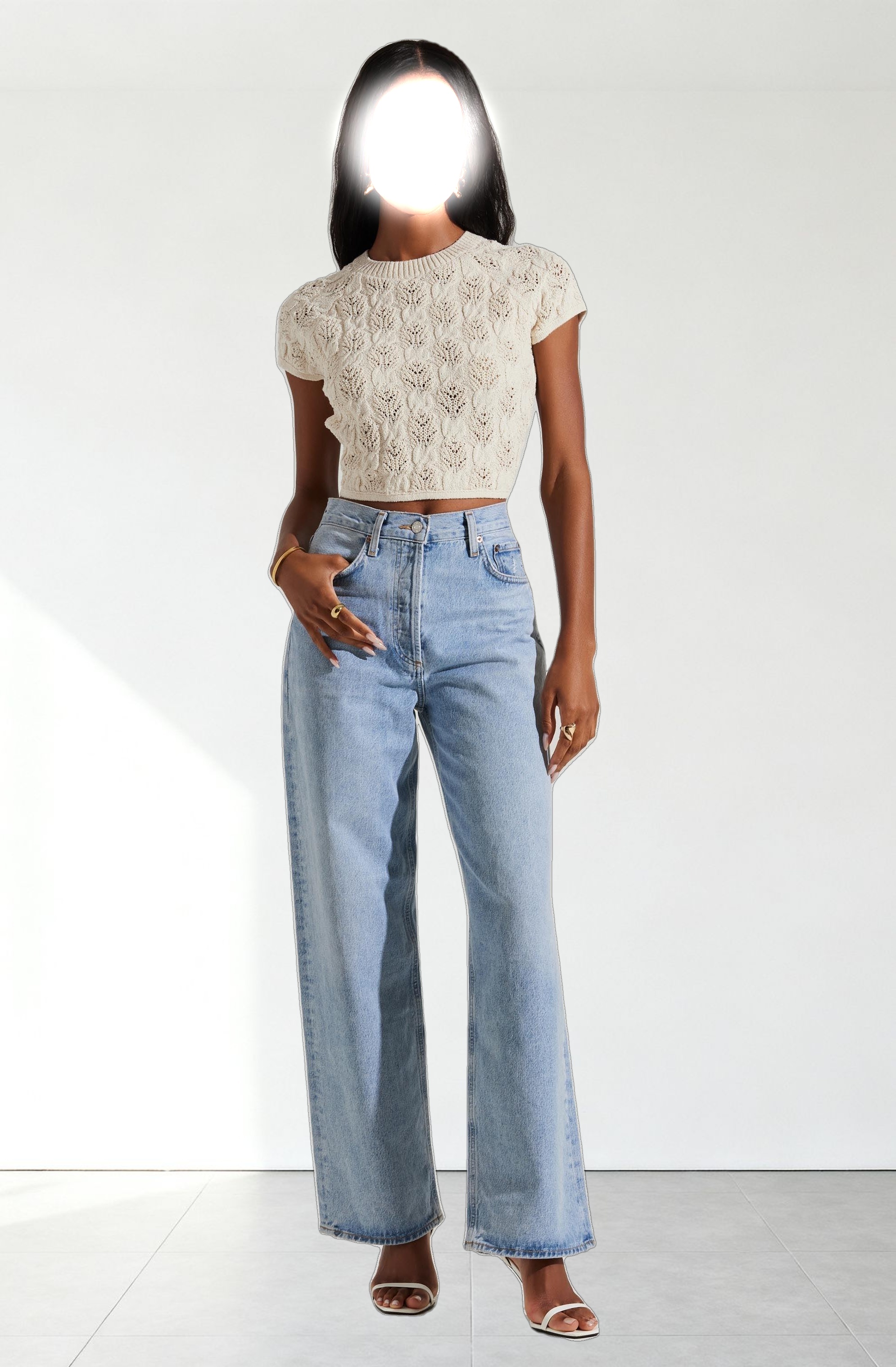 Alda Cropped Sweater Top