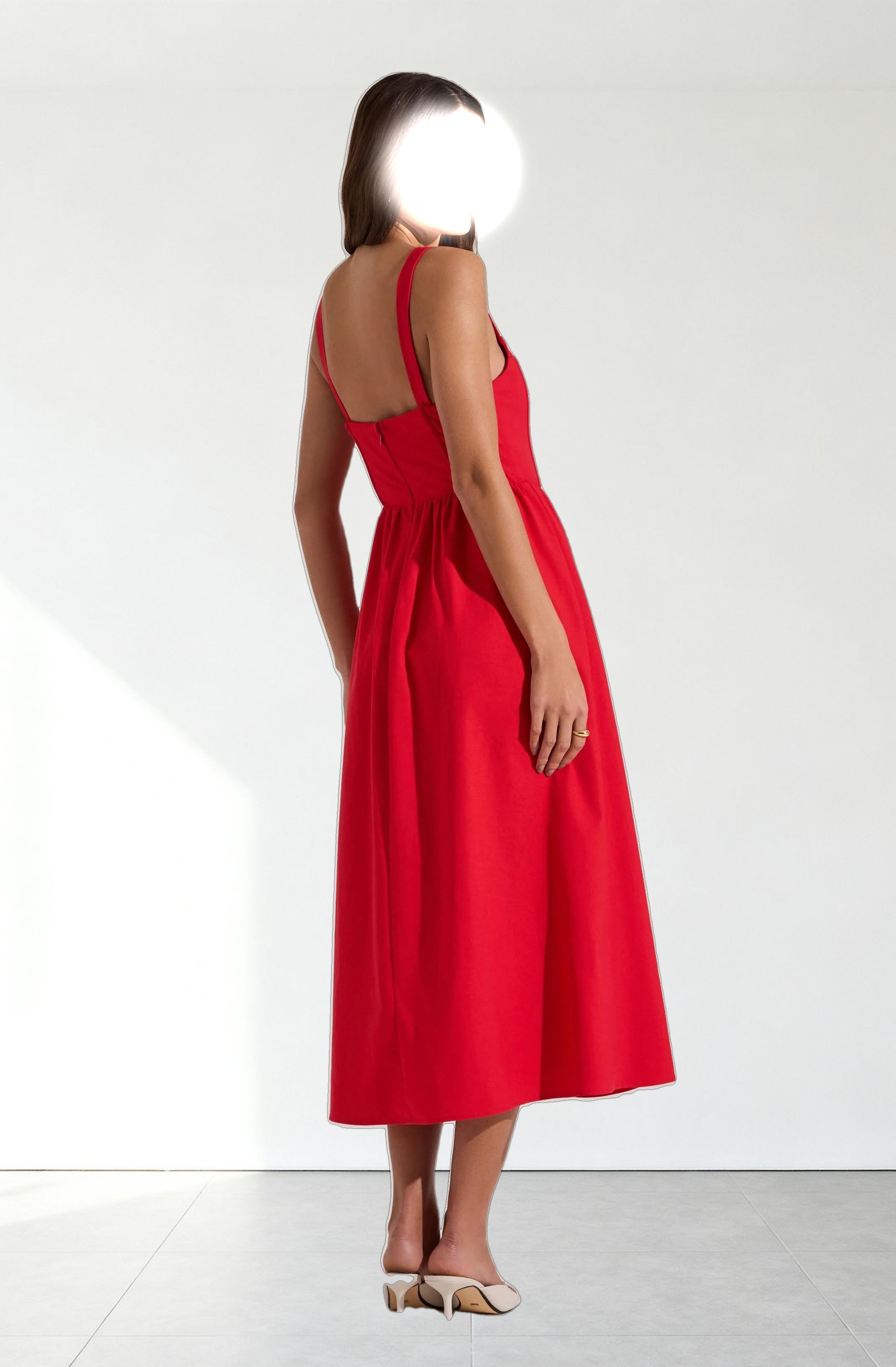 Sweetheart Corset Linen Dress