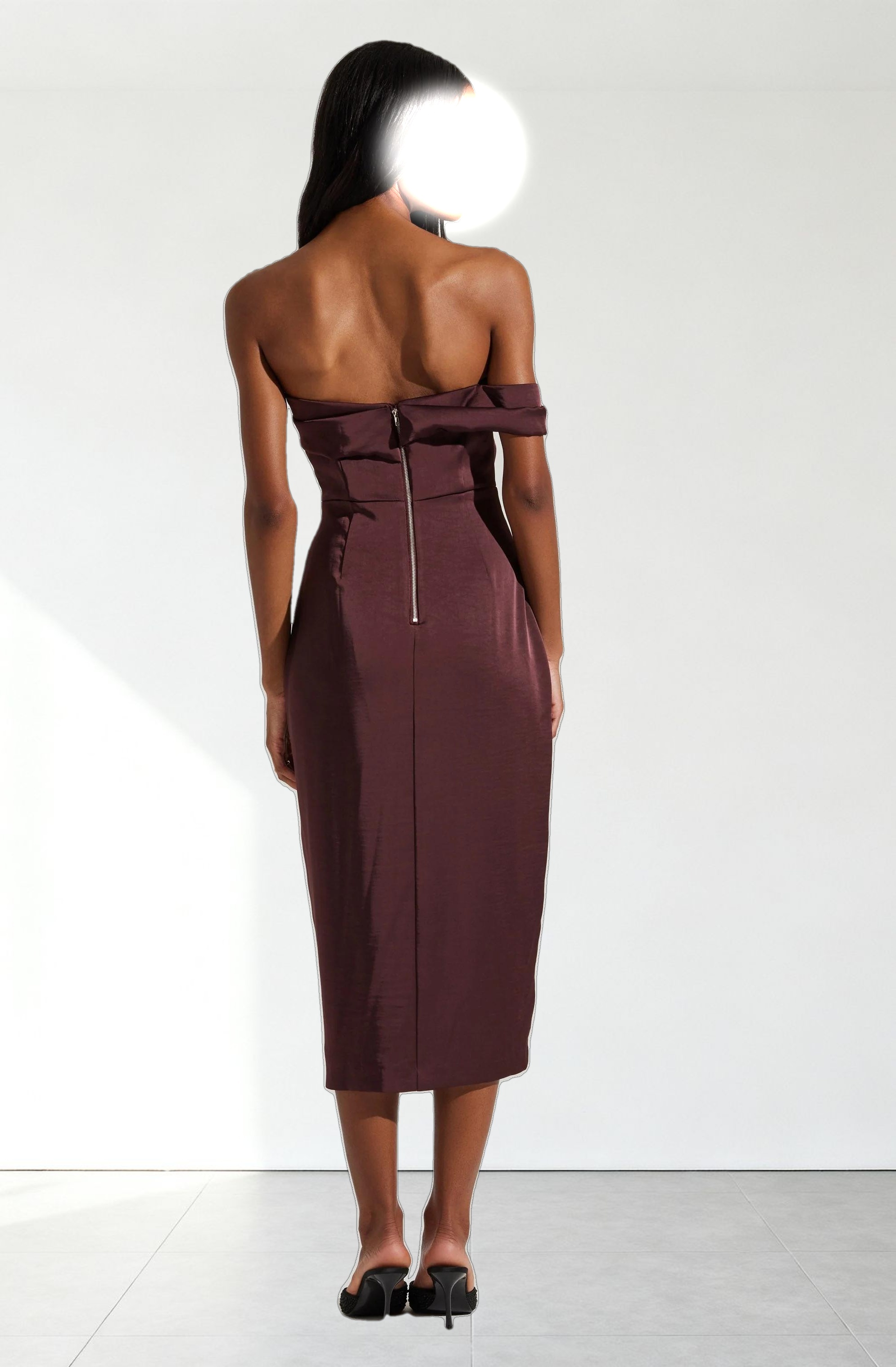 Gwyneria Off Shoulder Midi Dress