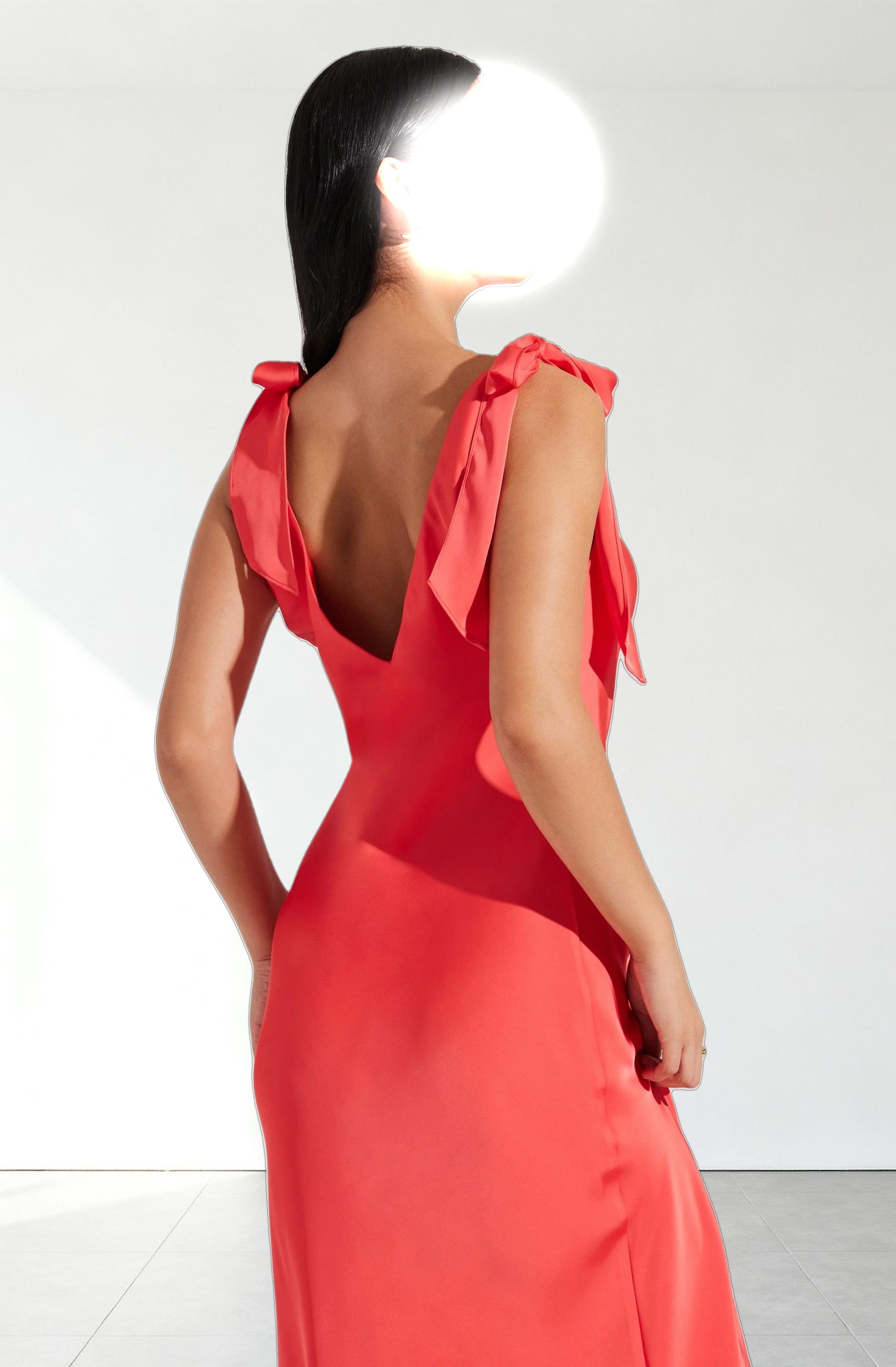 Allexina Satin Midi Dress