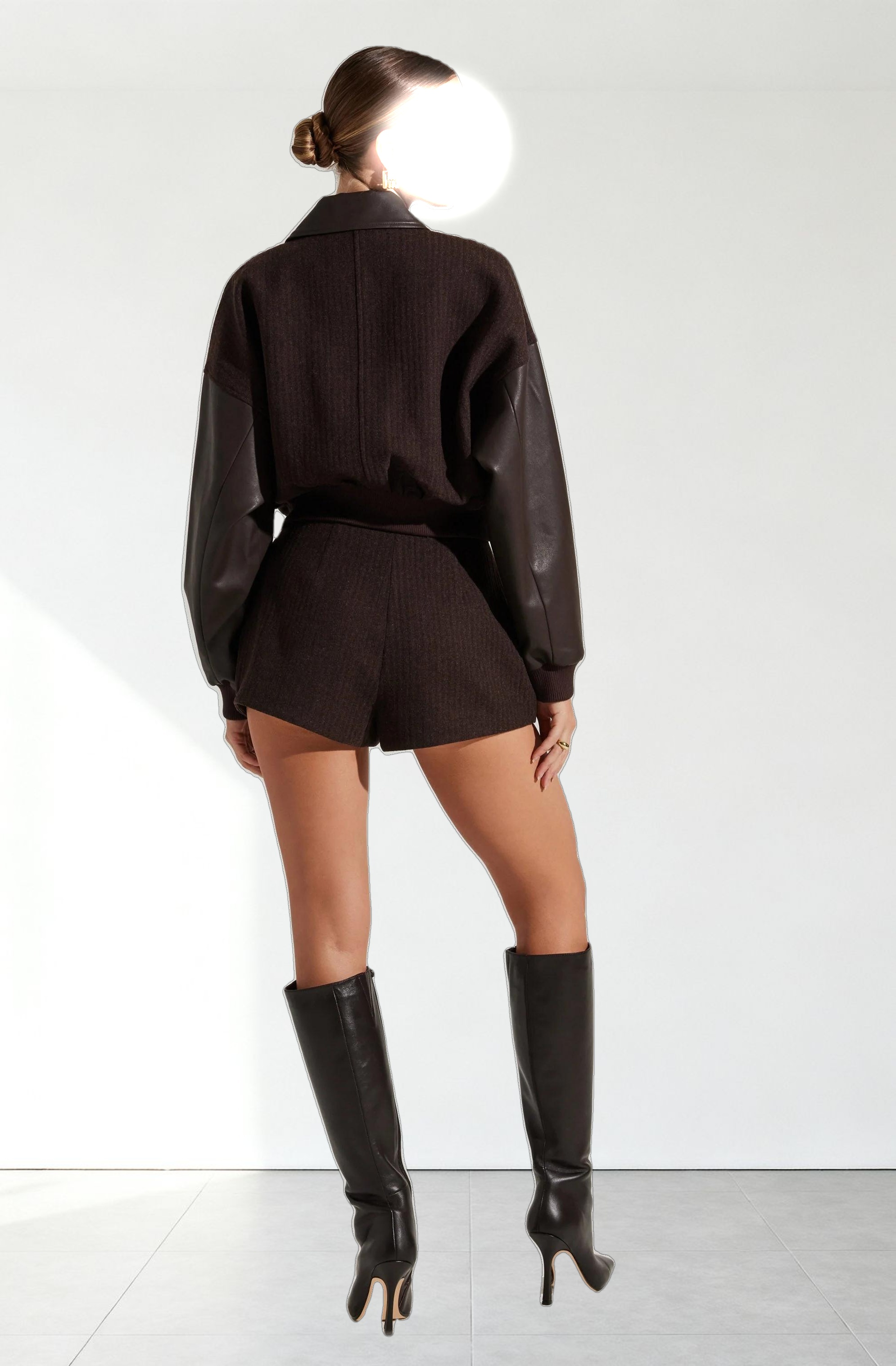 Sorine Wool Blend Pleated Shorts