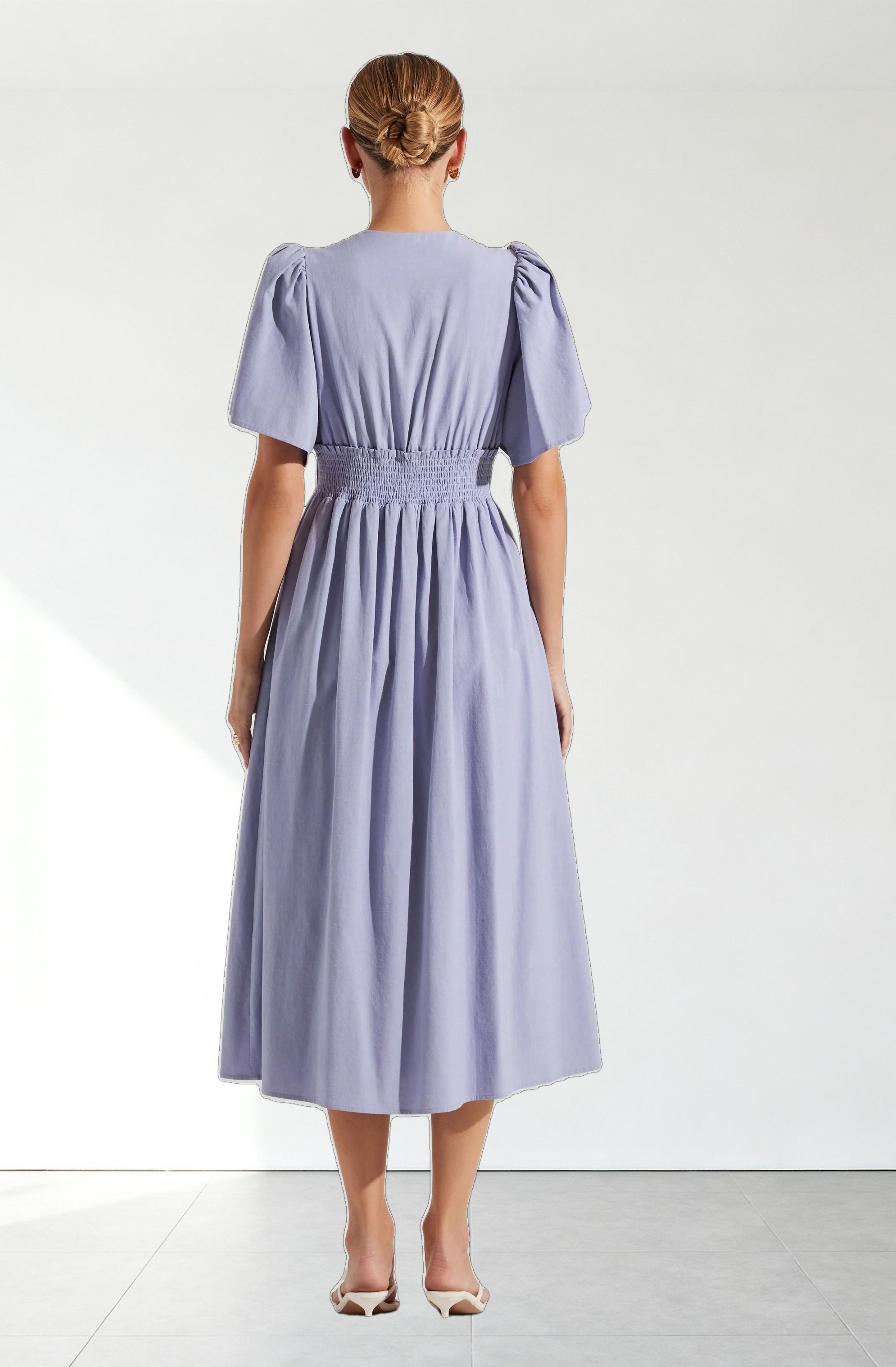 Hadleigh Scallop Trim Midi Dress