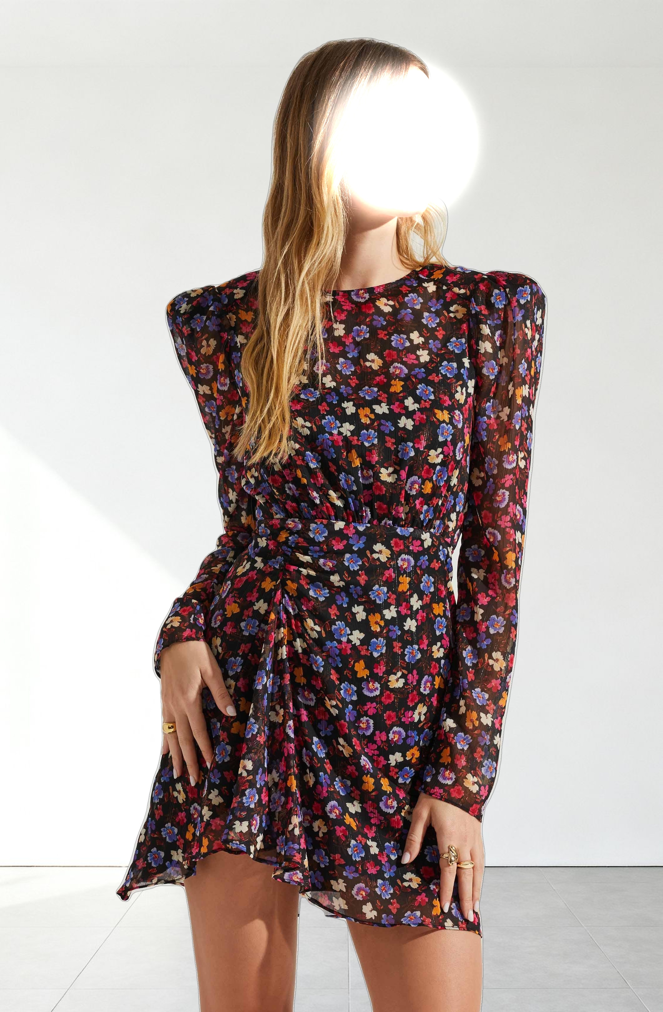Cindy Floral Long Sleeve Mini Dress