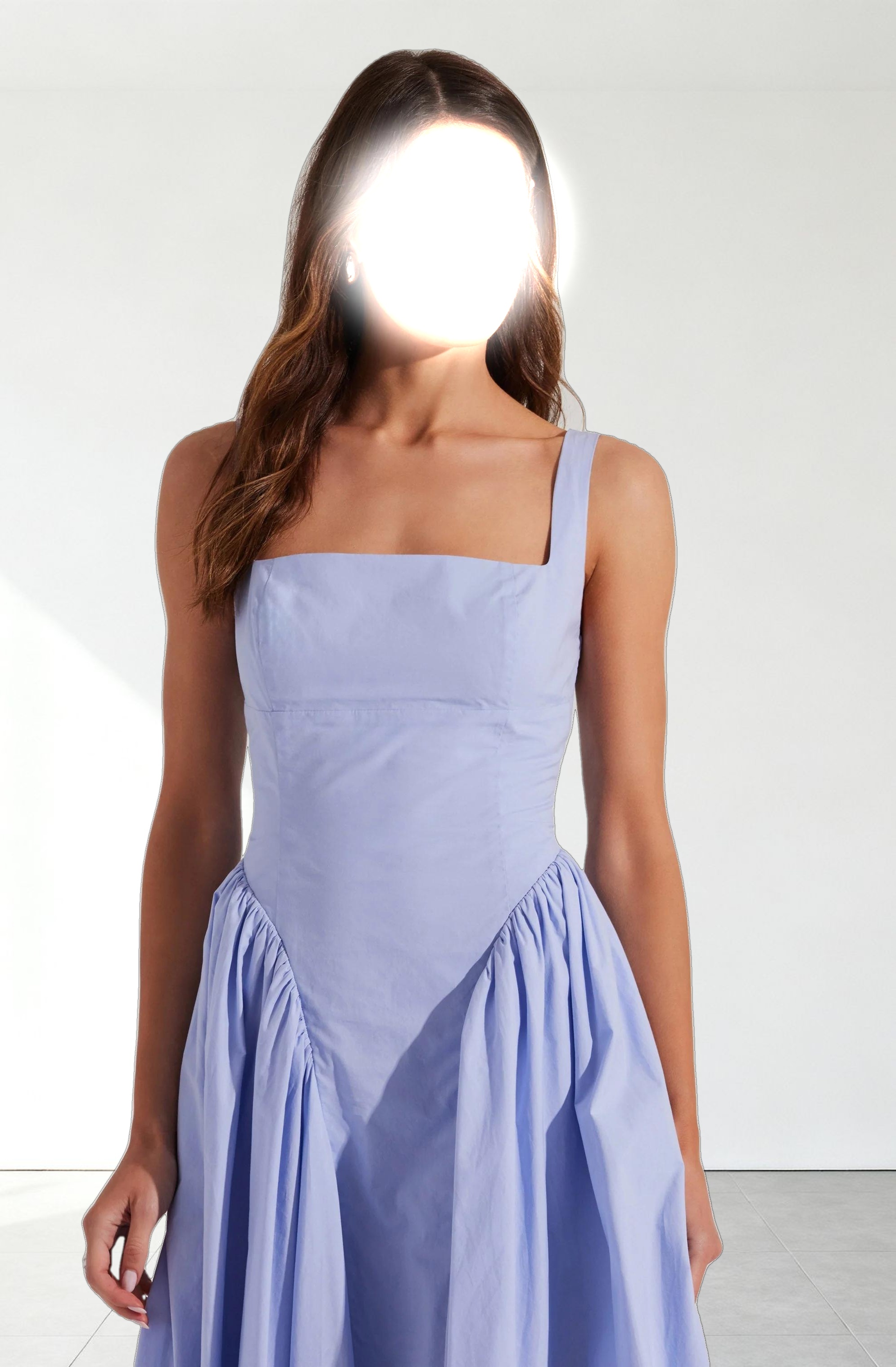 Vinya Poplin Drop Waist Dress