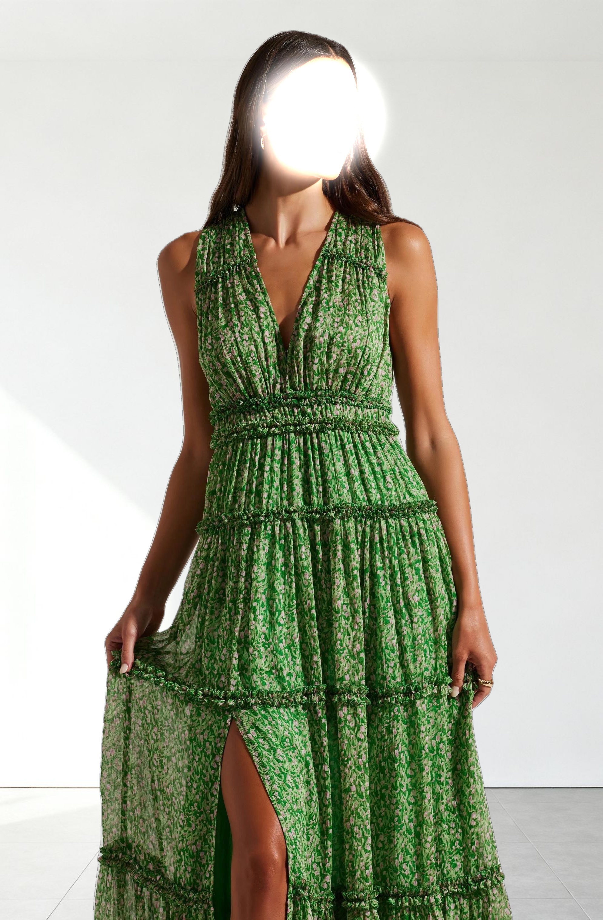 Edessa Tiered Ruffle Maxi Dress