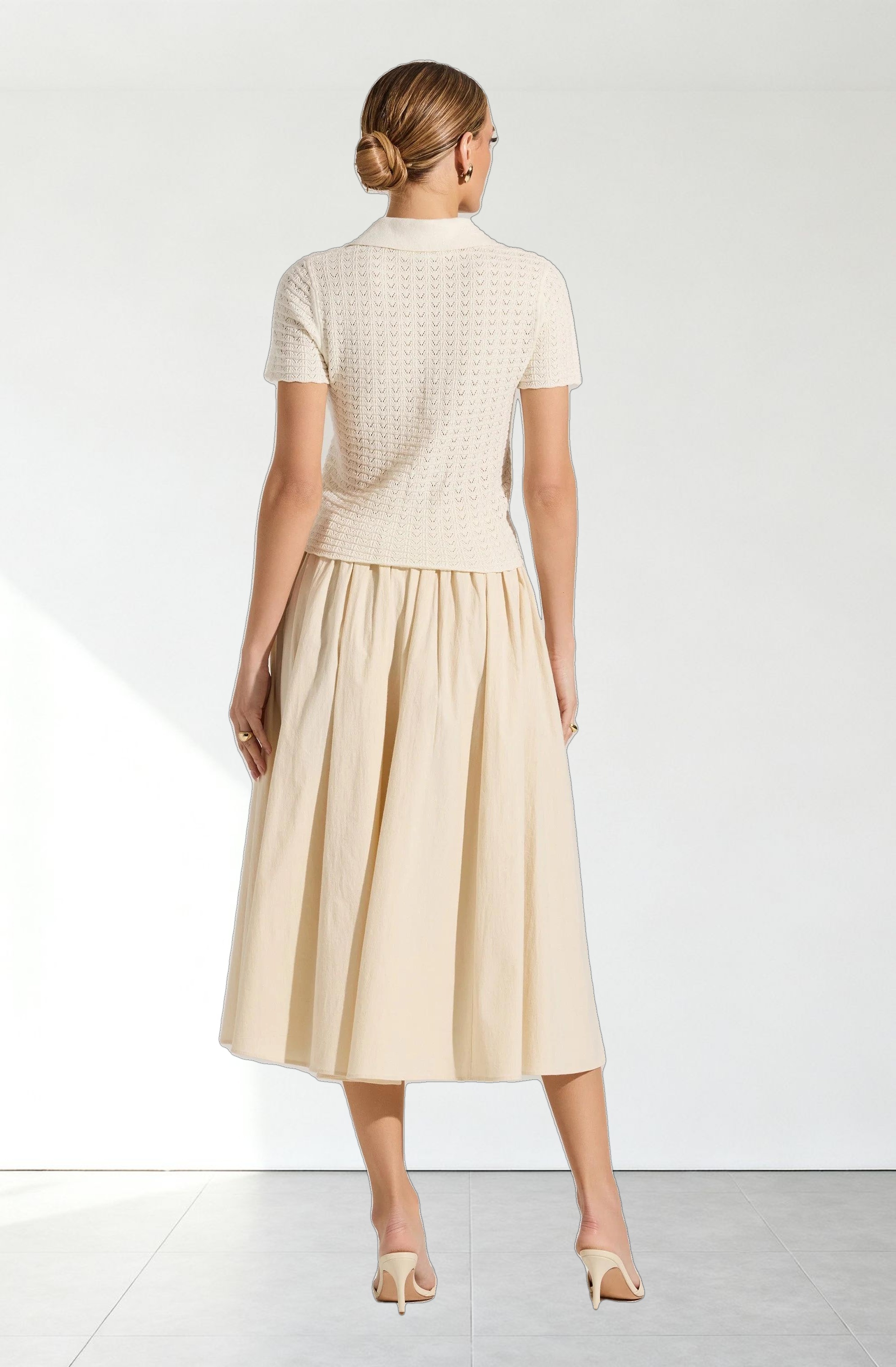 Attwell Pleated Midi Skirt
