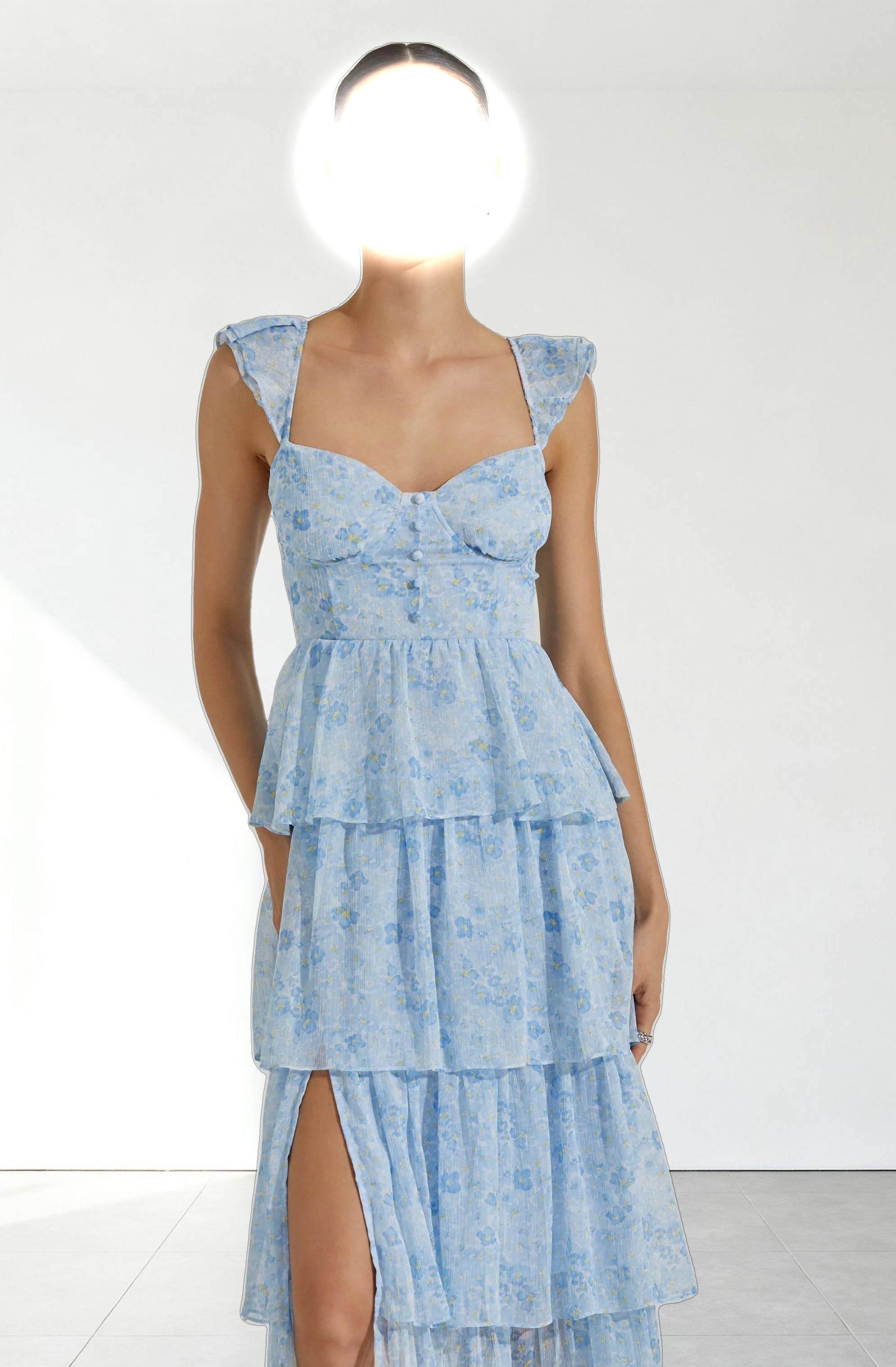 Midsummer Floral Tiered Maxi Dress