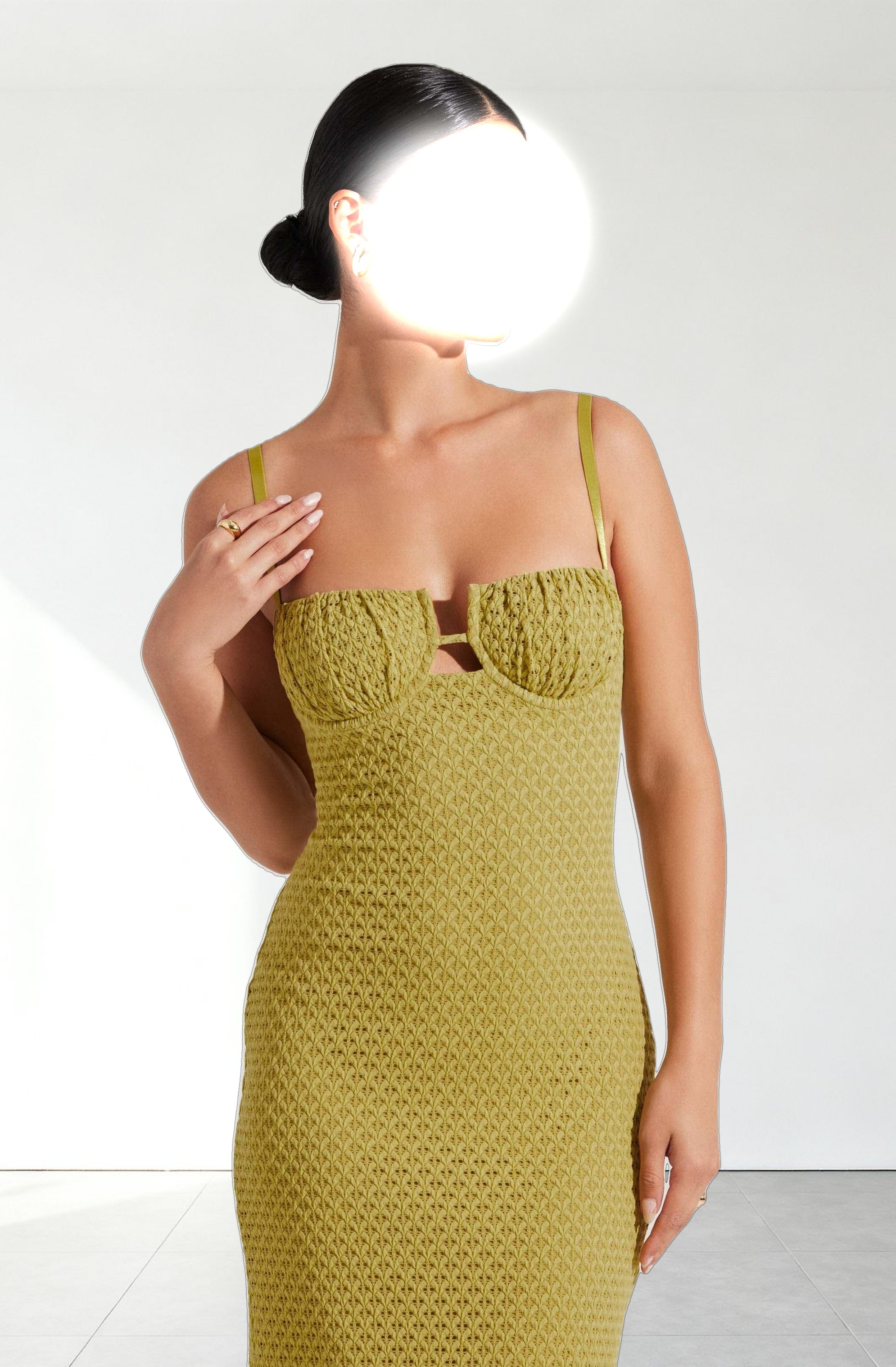 Jaida Bustier Bodycon Midi Dress