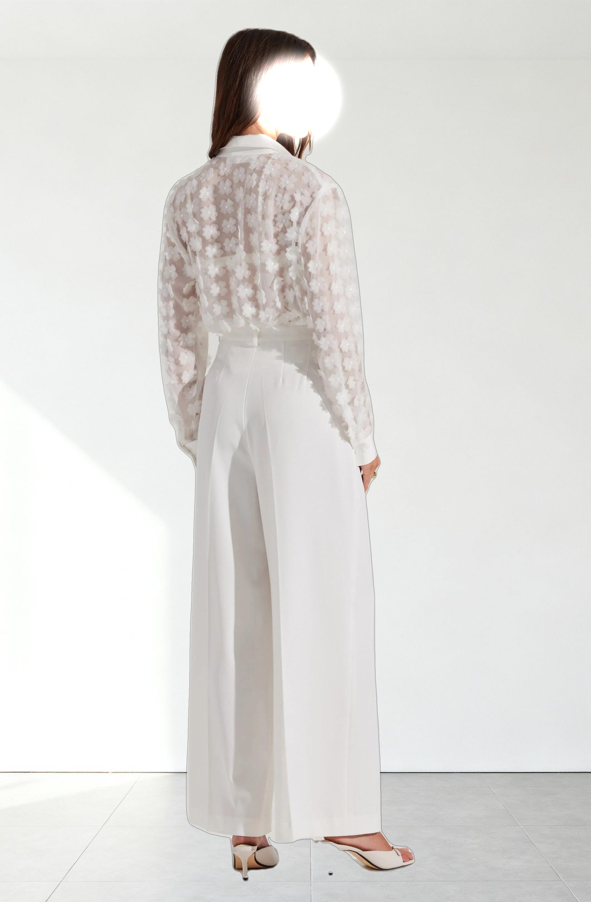 Ioannis 3D Floral Appliqué Shirt