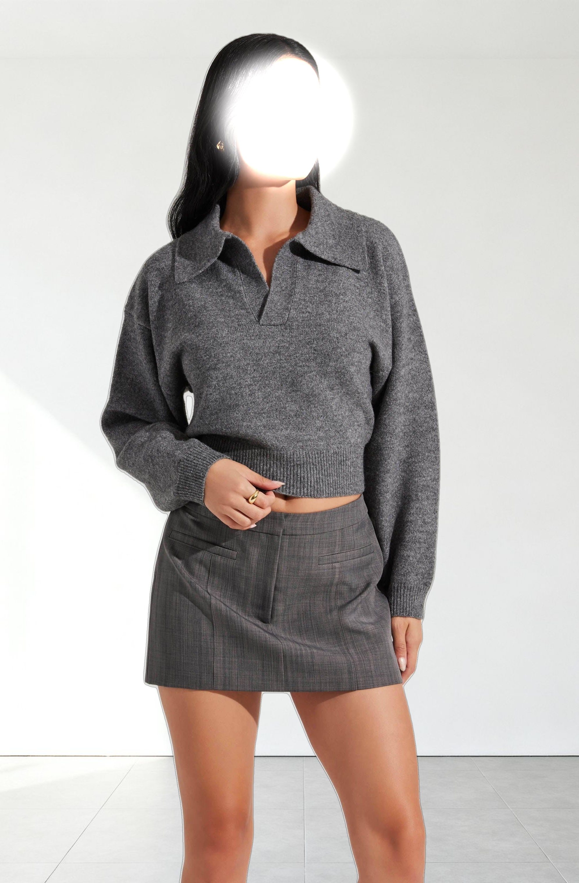 Long Sleeve Polo Sweater