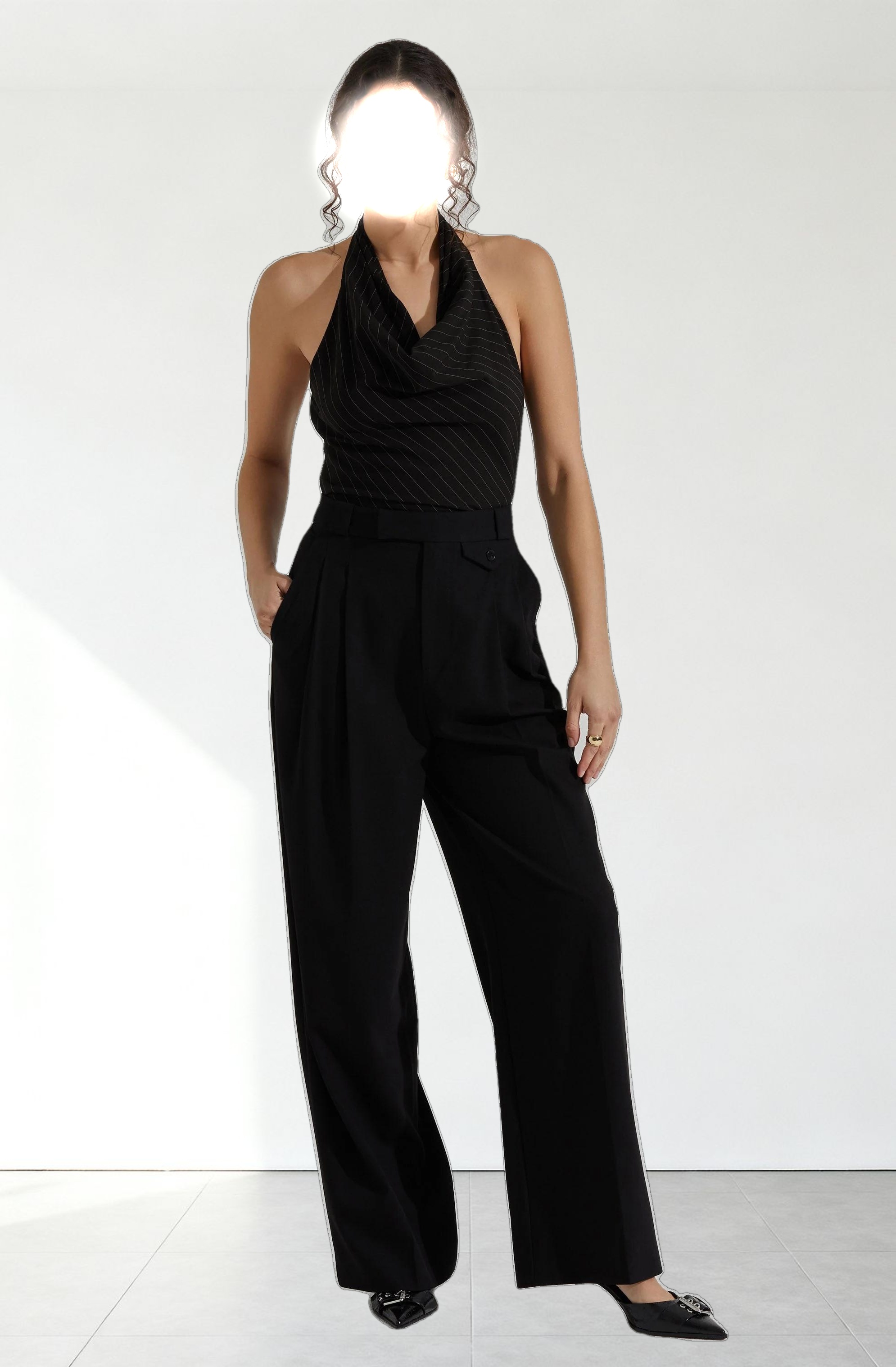 Elsha Cowl Neck Halter Top