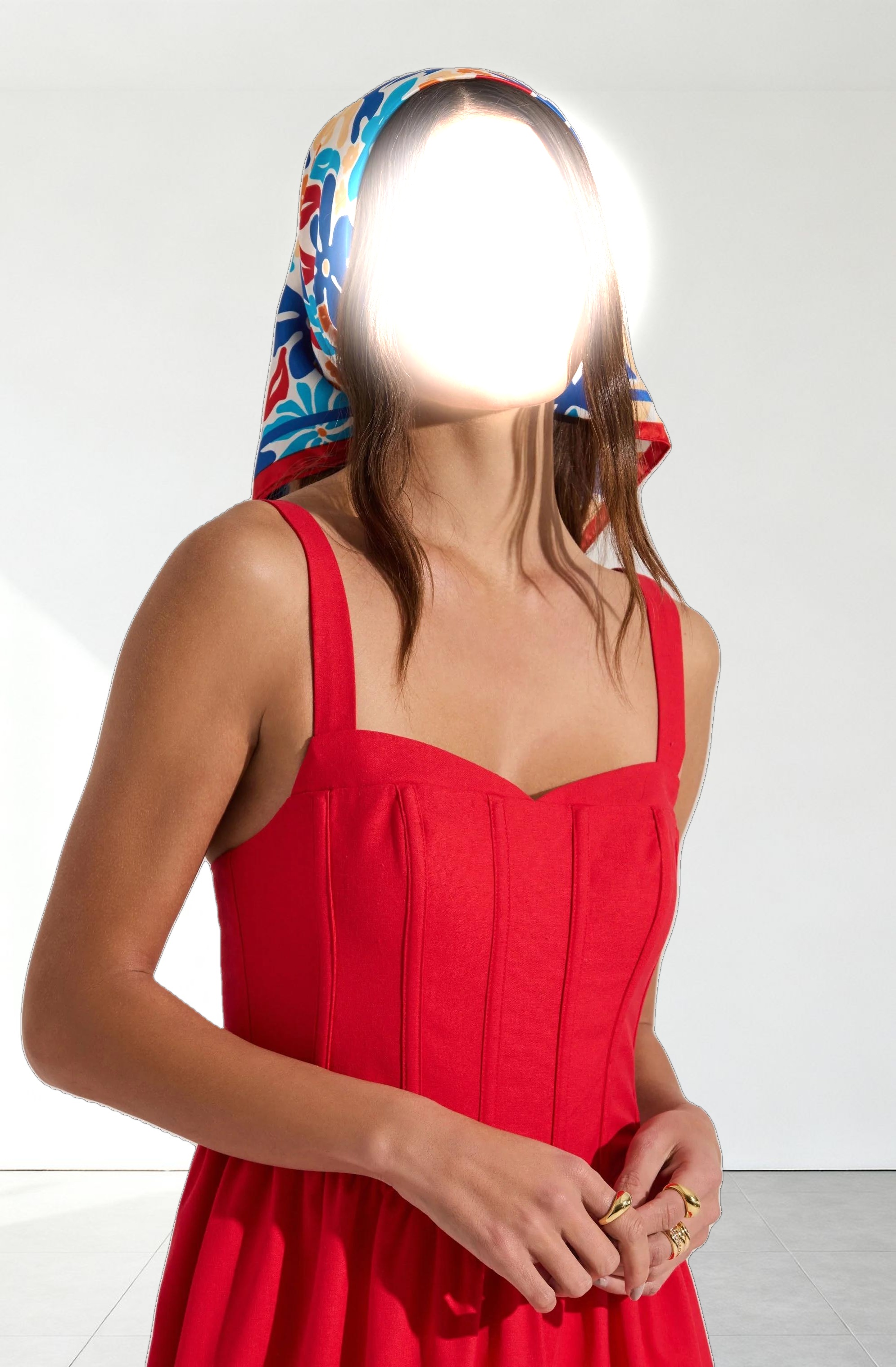 Sweetheart Corset Linen Dress