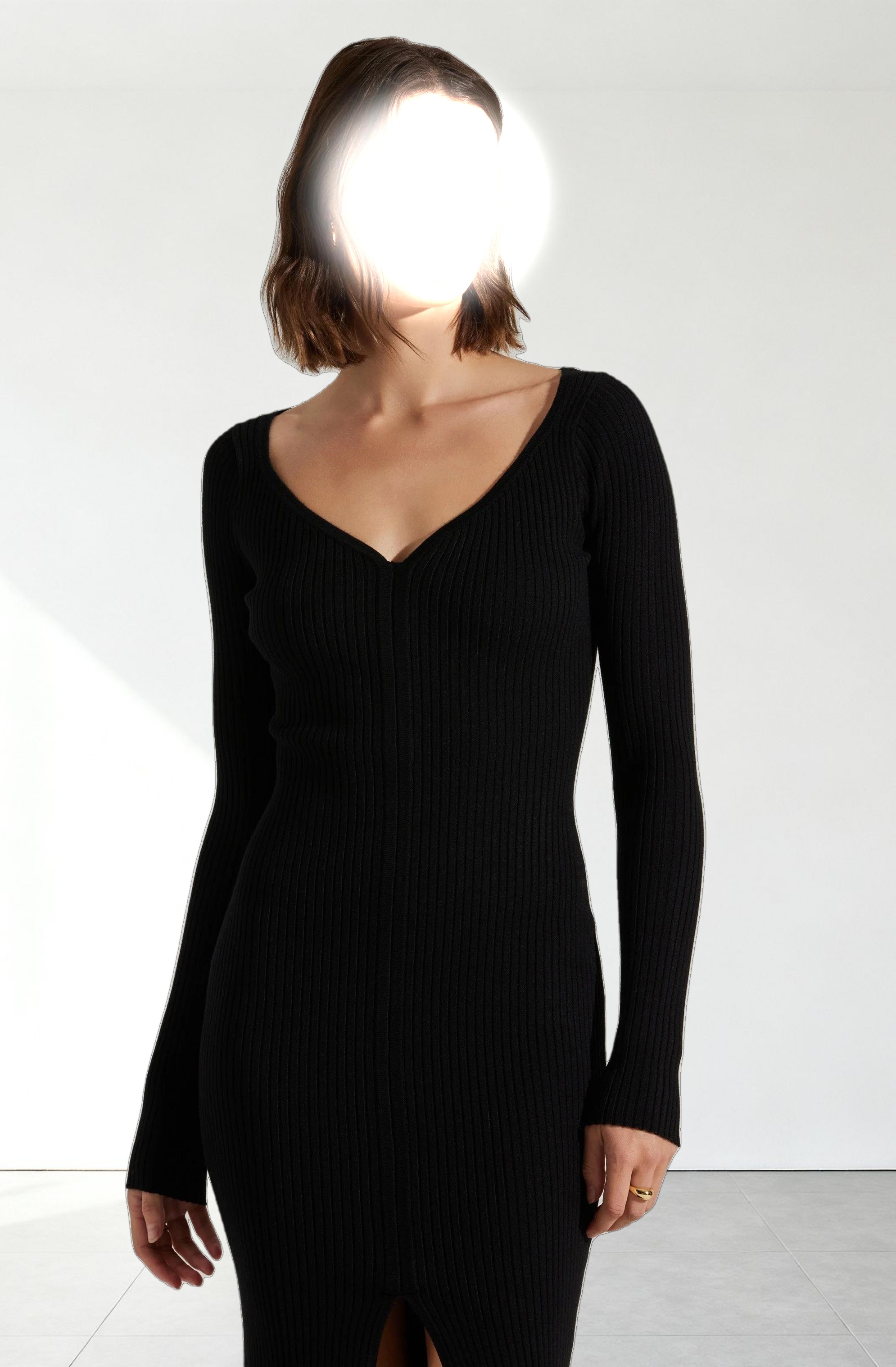 Glenda V-neck Maxi Sweater Dress