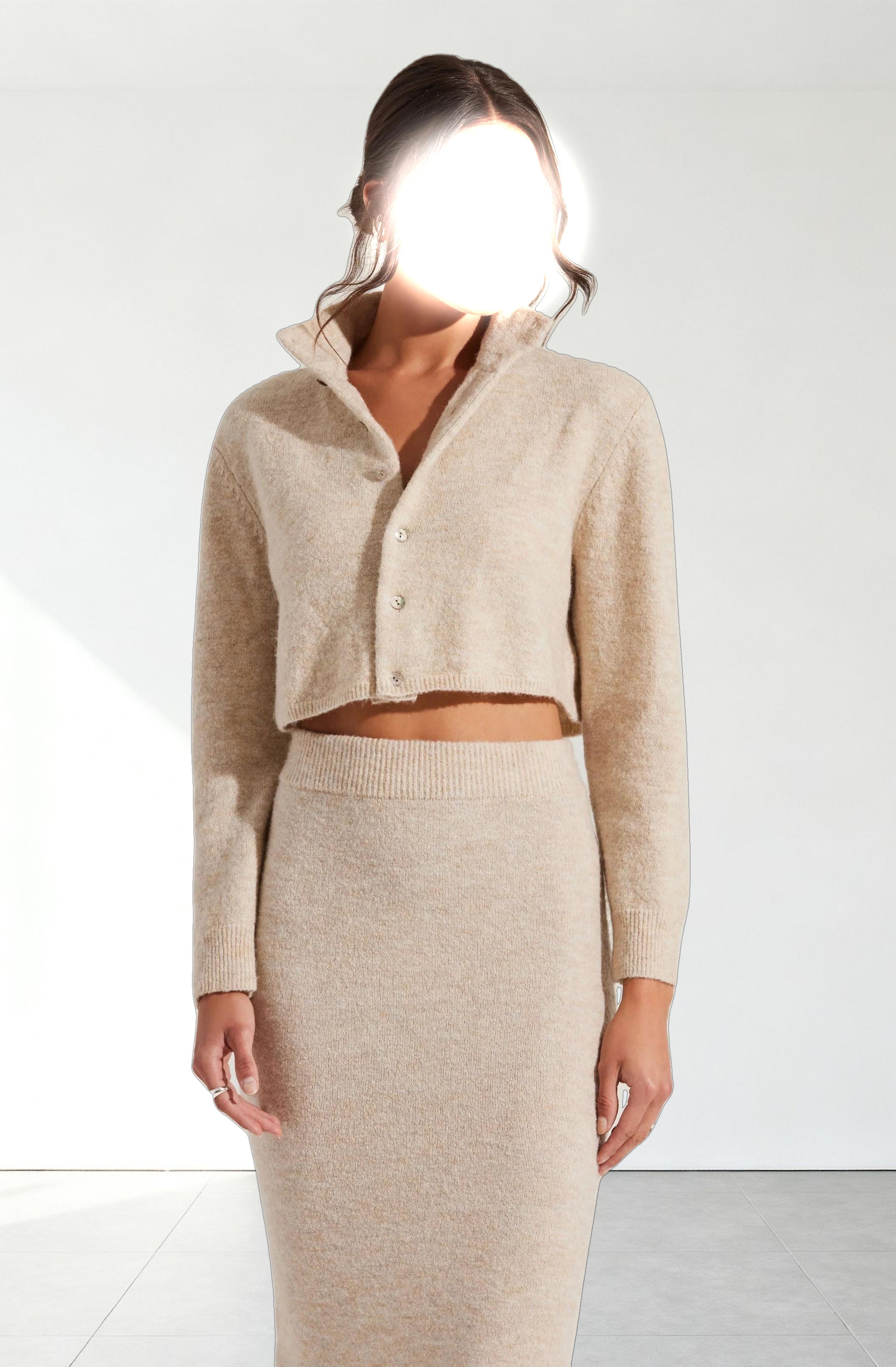 Karsyn Cropped Turtleneck Cardigan