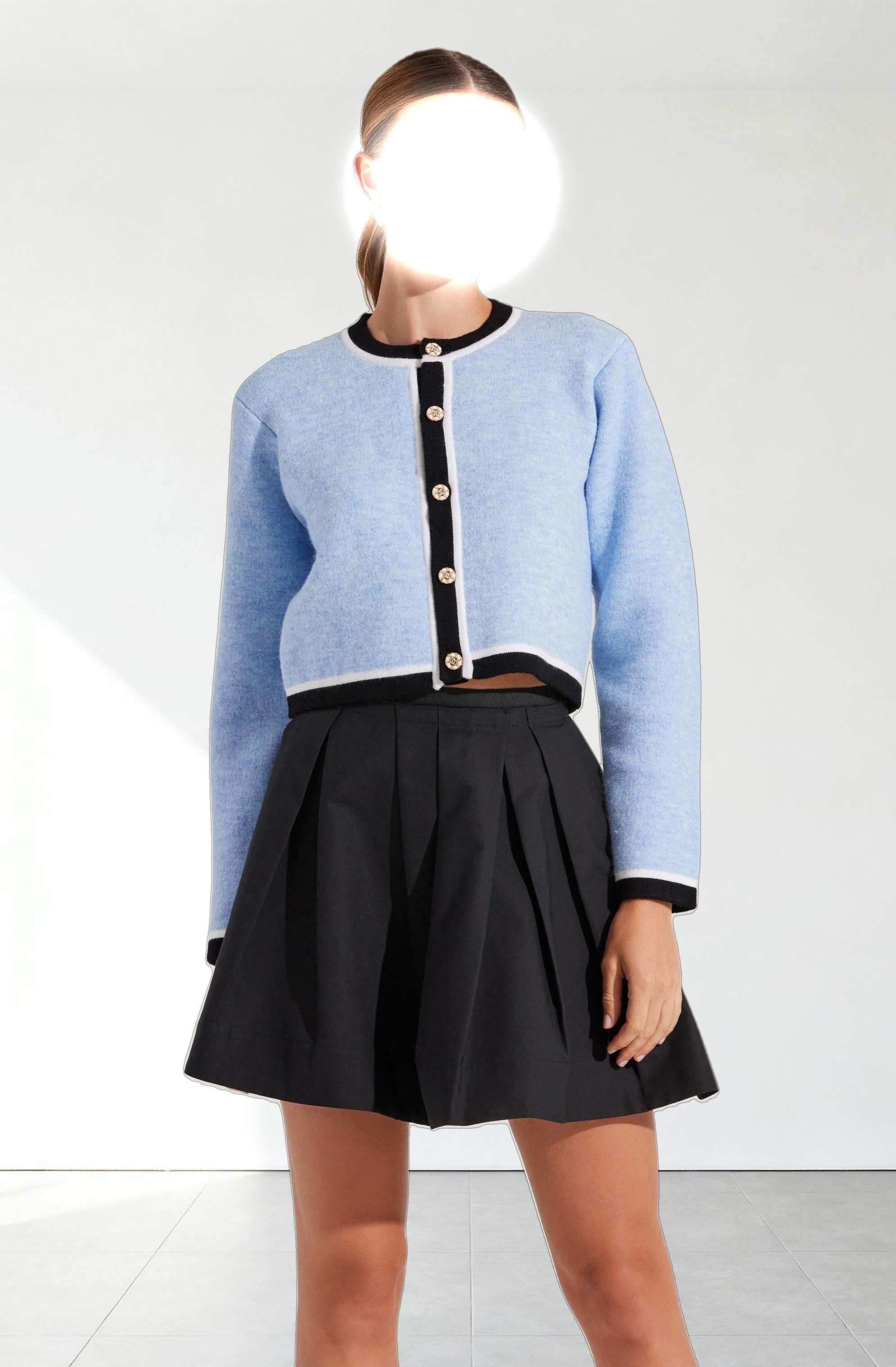 Hattie Contrast Trim Cardigan