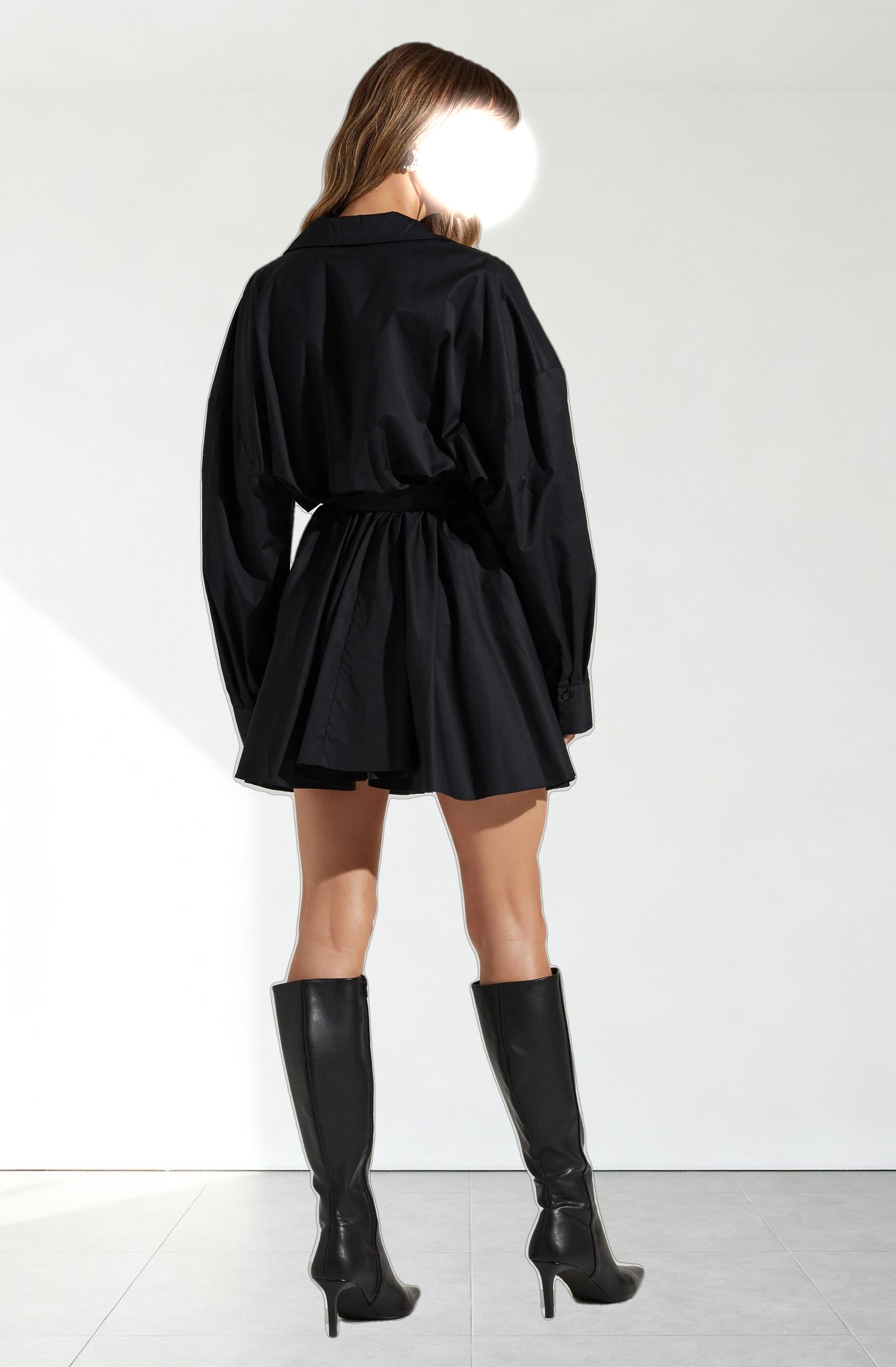 Winica Belted Mini Shirtdress