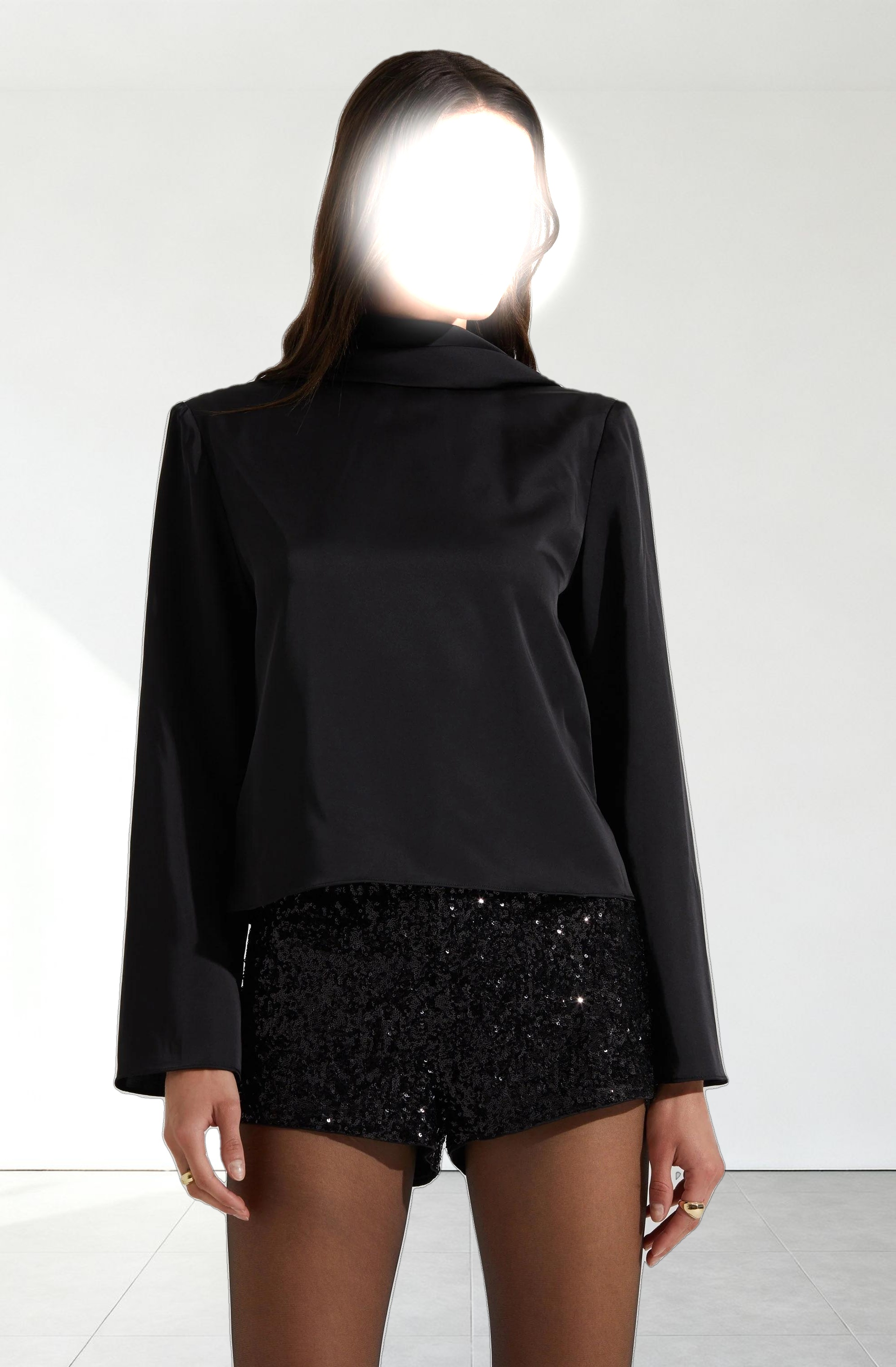 Bethwyn Satin Cowl Back Top