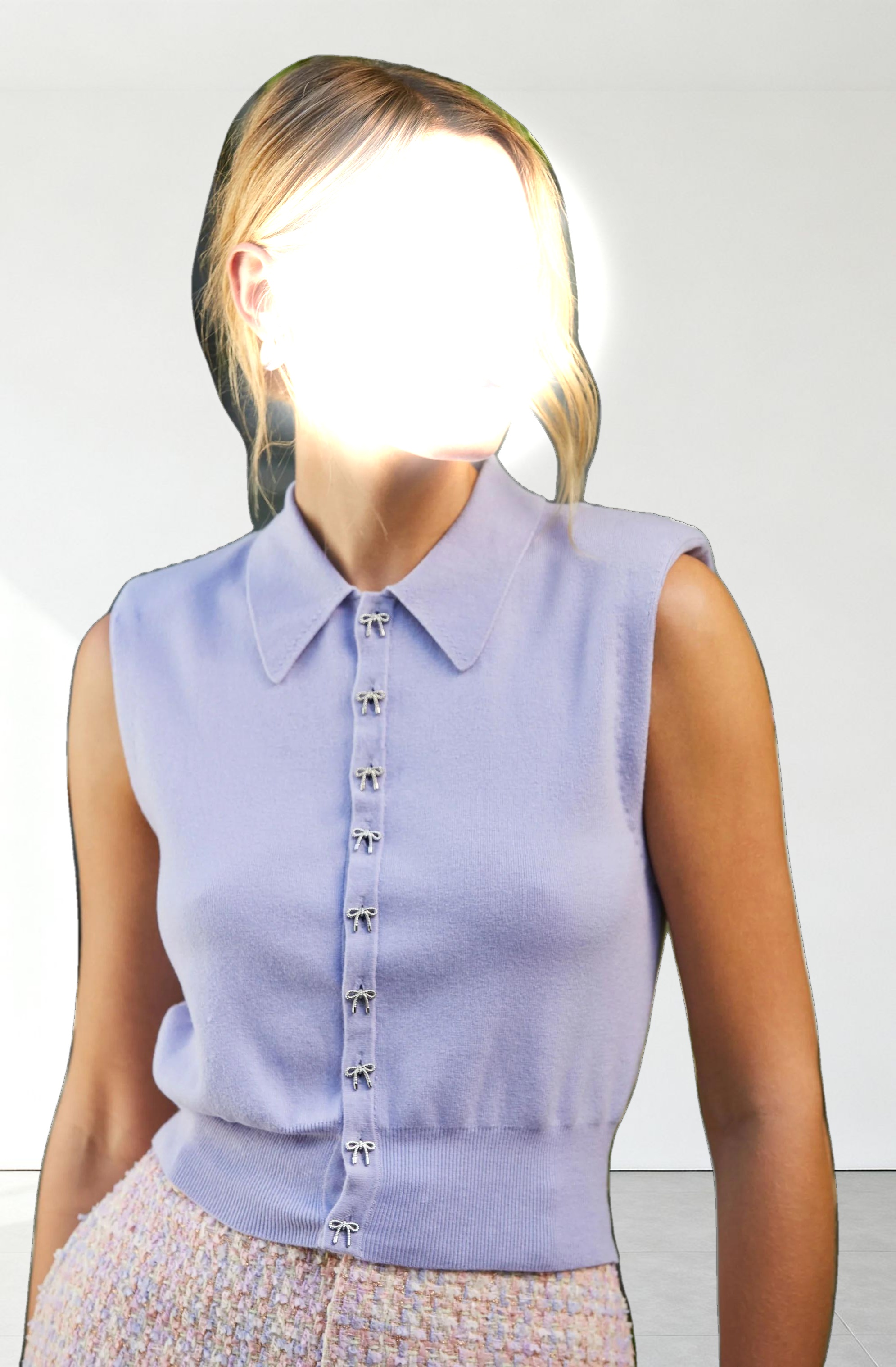 Kori Bow Embellished Sweater Top